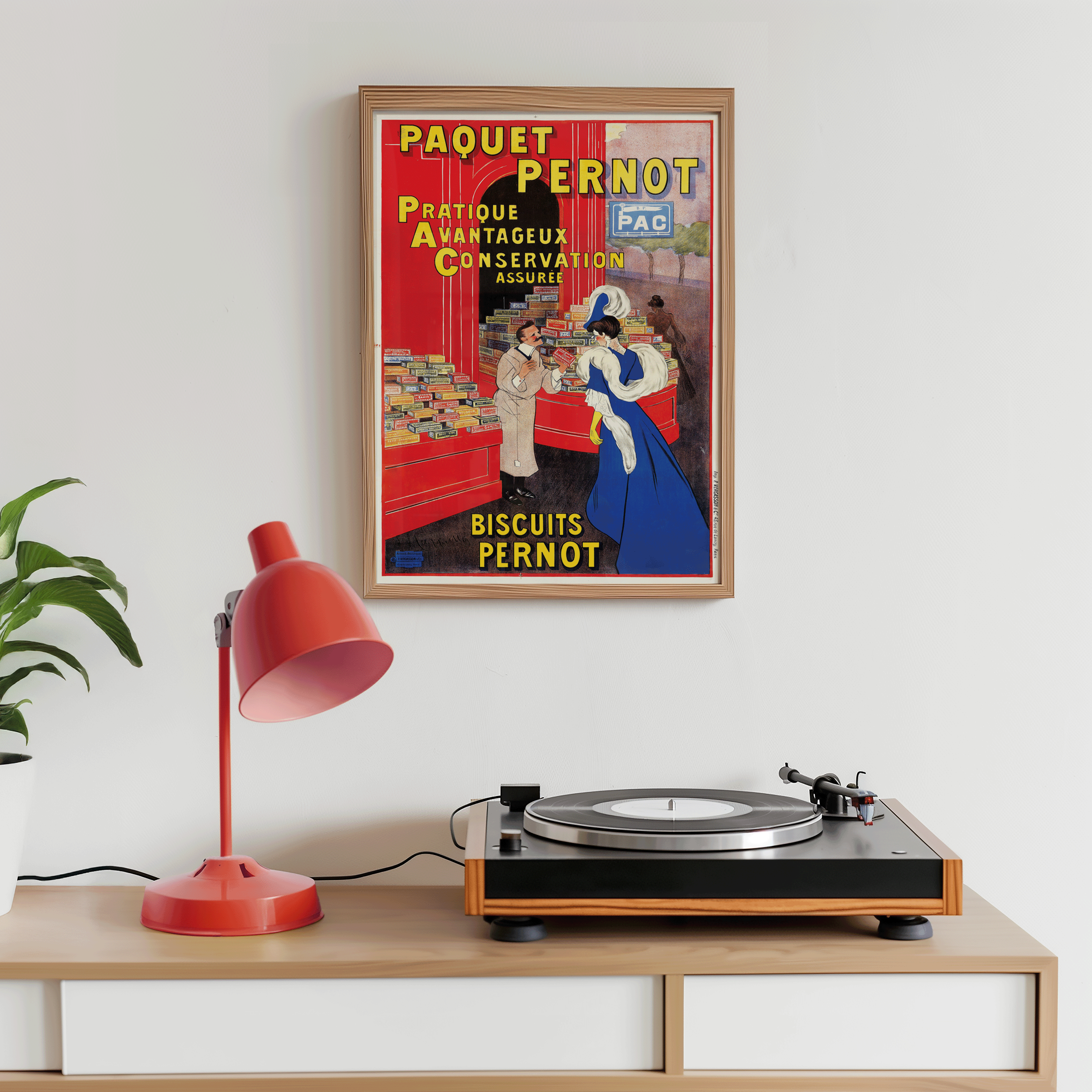 Paquet Pernot- The Biscuit Shop (1905) by Leonetto Cappiello