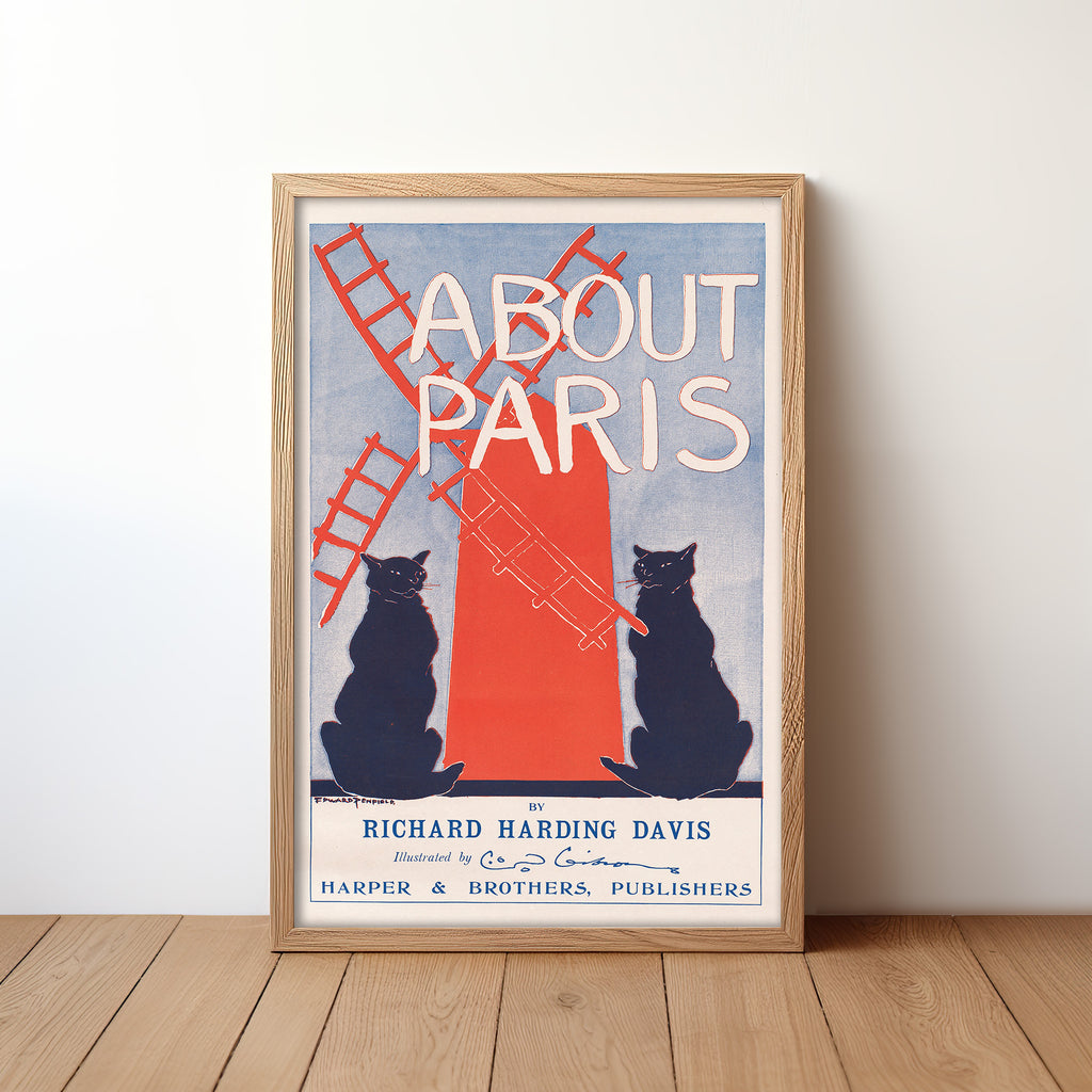 About Paris – Book Poster (1985) by Edward Penfield