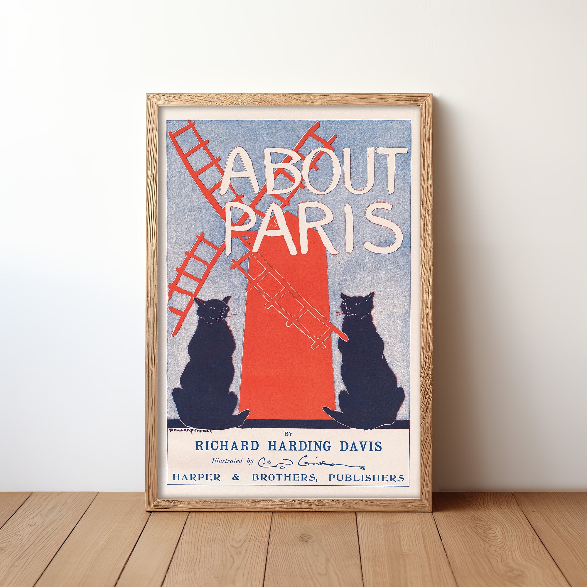 About Paris – Book Poster (1985) by Edward Penfield
