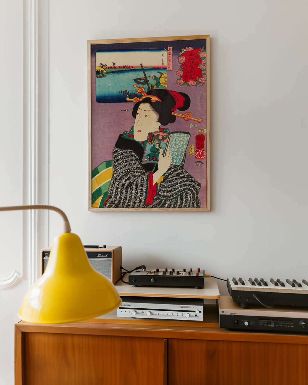 Landscapes and Beauties- Feeling Like Reading the Next Volume (1800s) by Utagawa Kuniyoshi