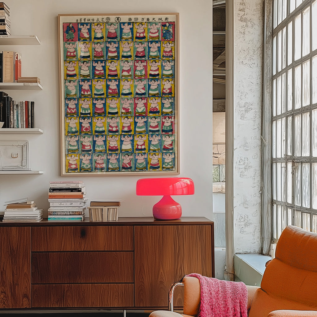 Sumo wrestlers (1852) by Utagawa Yoshikazu