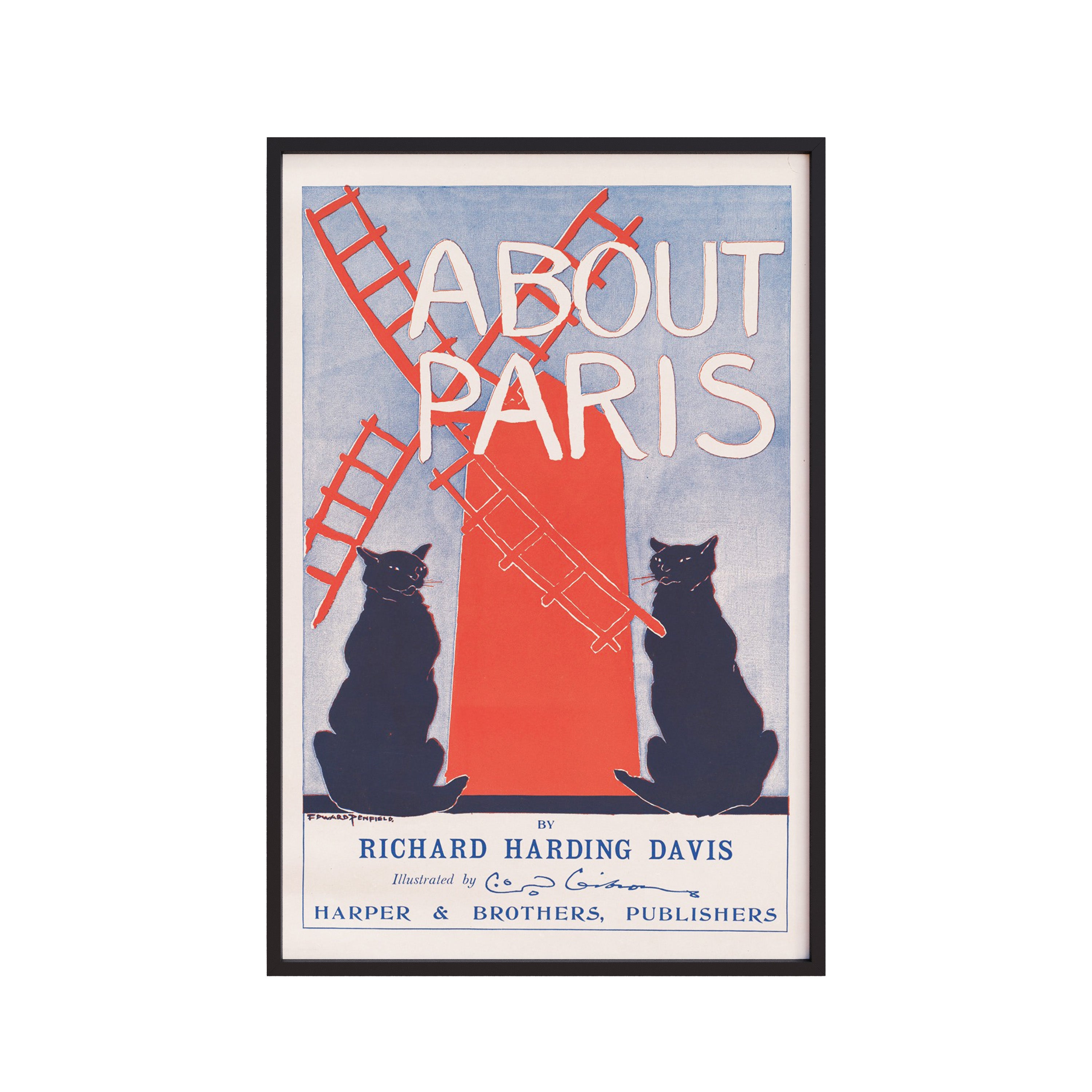 About Paris – Book Poster (1985) by Edward Penfield