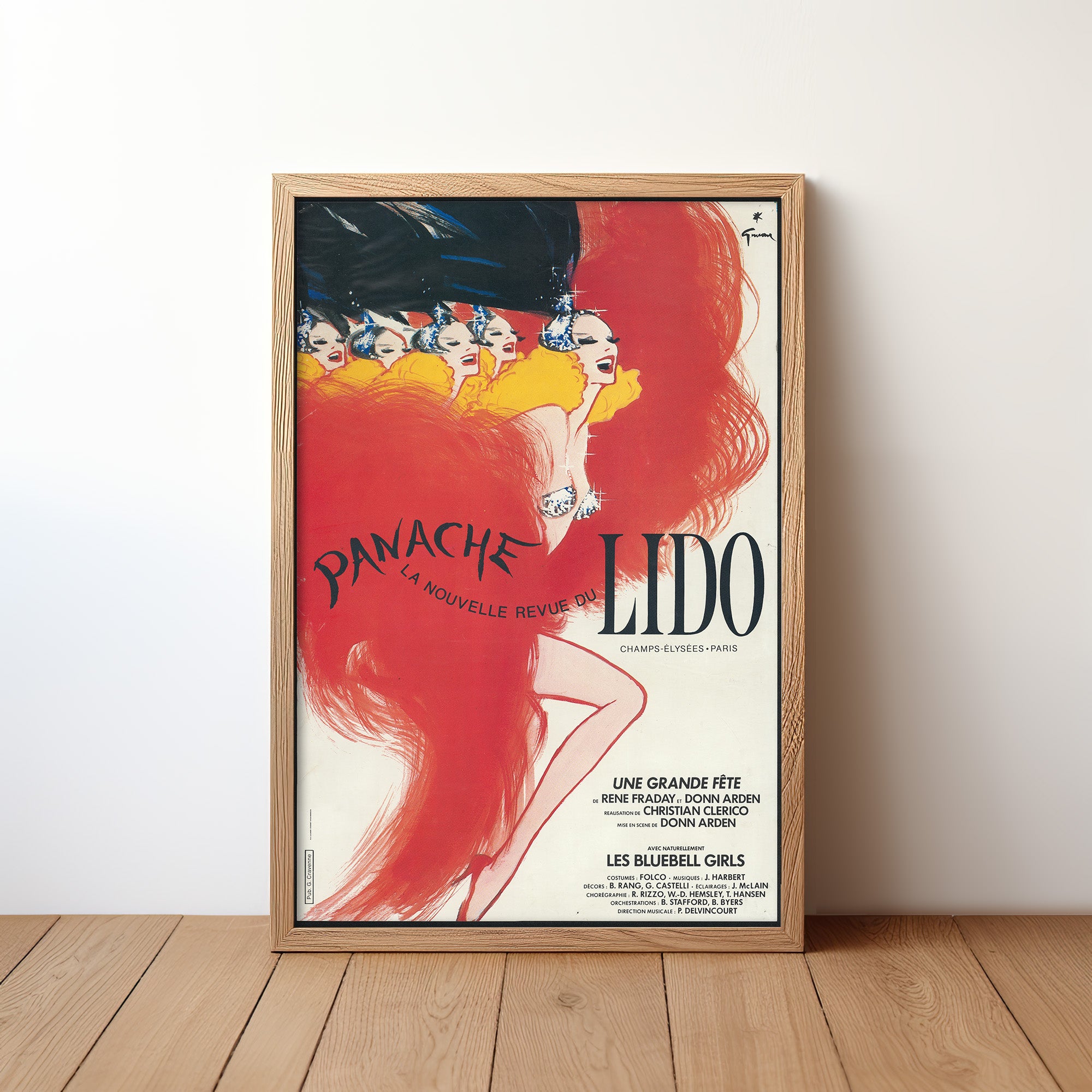 Panache du Lido – Cabaret Poster (1950s) by René Gruau
