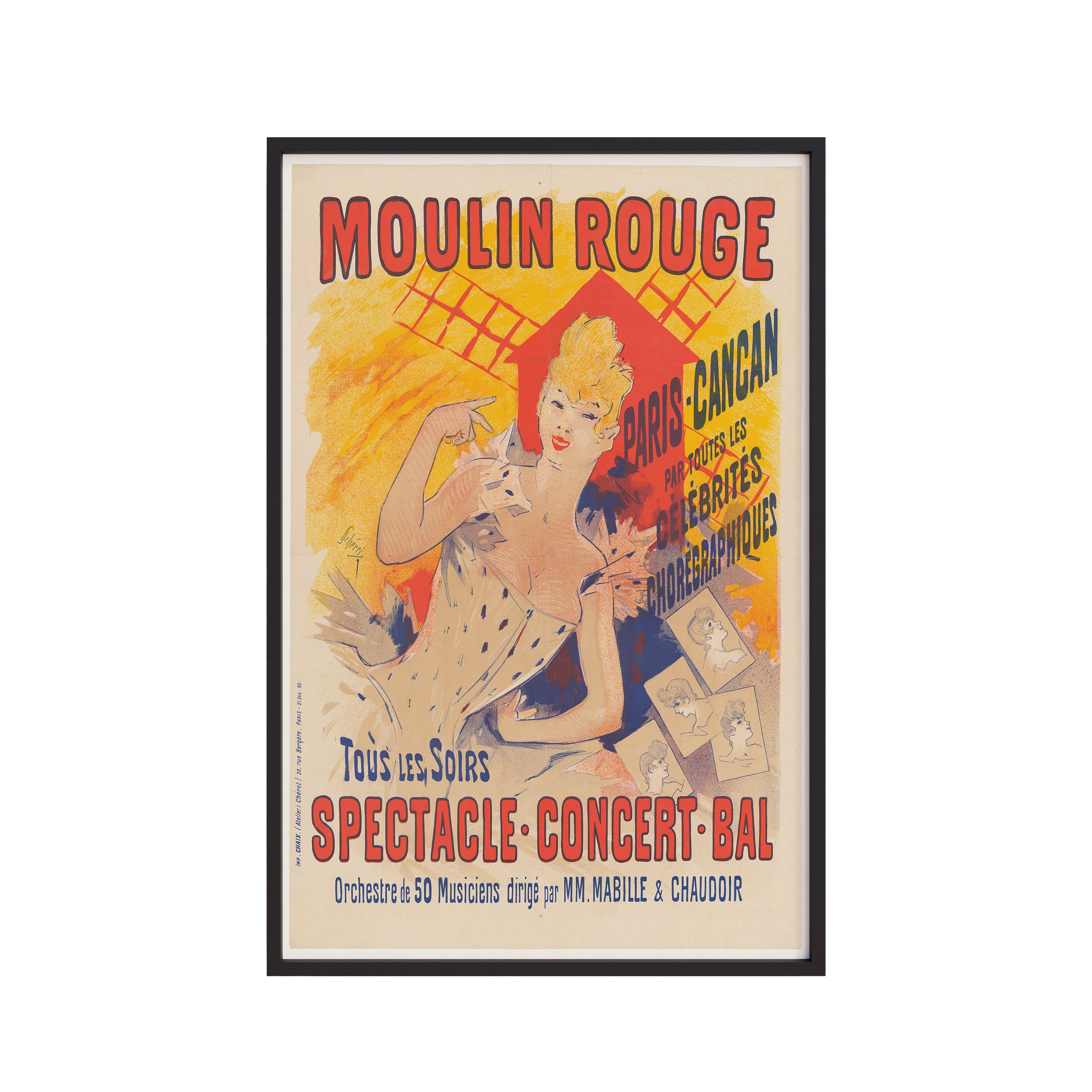 Moulin Rouge: Paris Cancan (1890) by Jules Chéret
