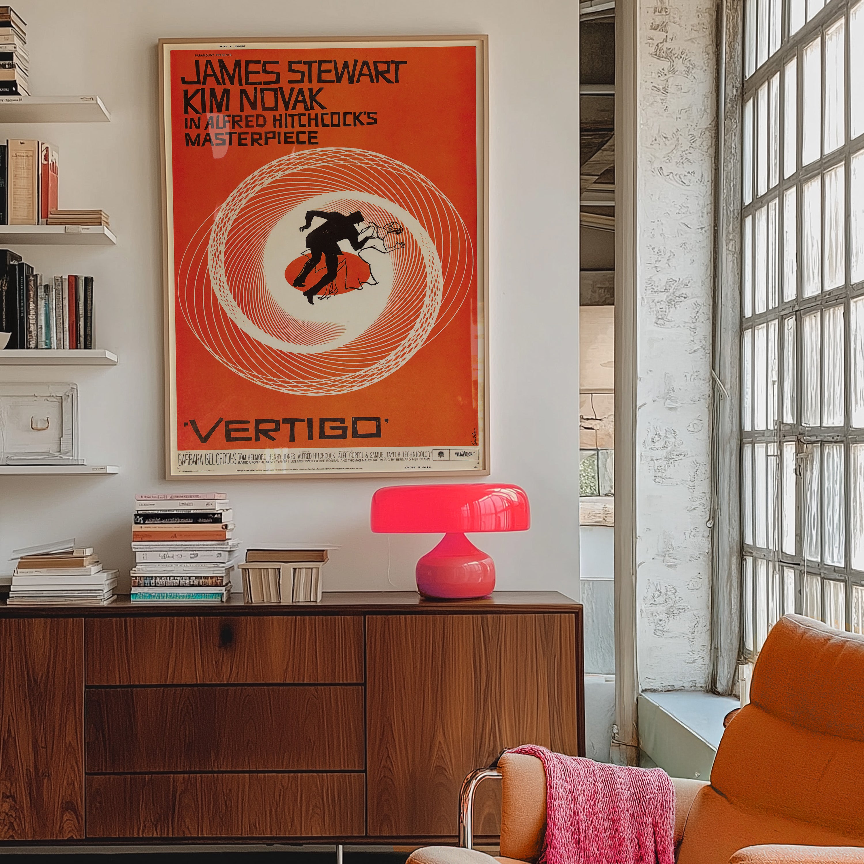 Vertigo Theatrical Release Poster (1958) by Saul Bass