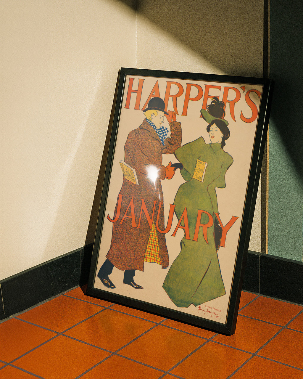 Harper’s January (1895) by Edward Penfield