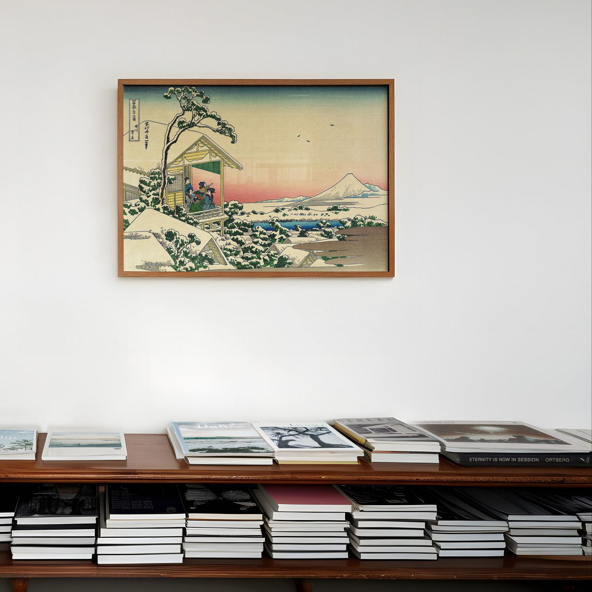 Teahouse at Koishikawa, the Morning After a Snowfall (c. 1830–32) by Katsushika Hokusai