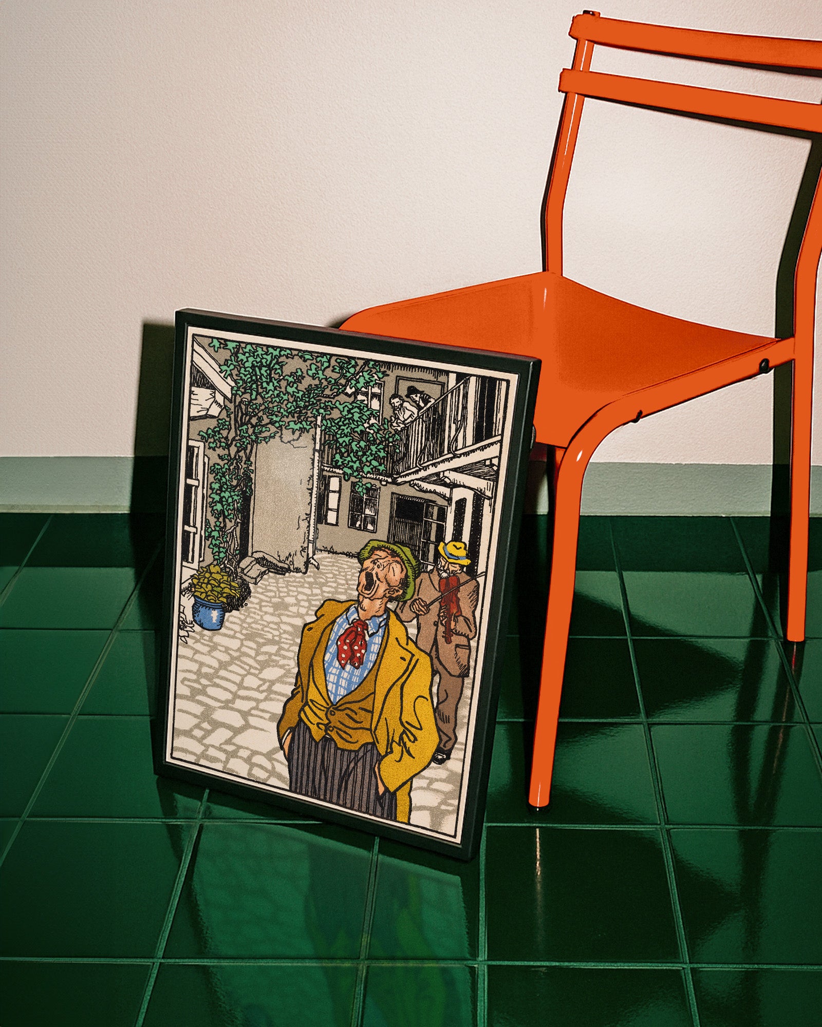 Singer in a Backyard (1911) by Moriz Jung