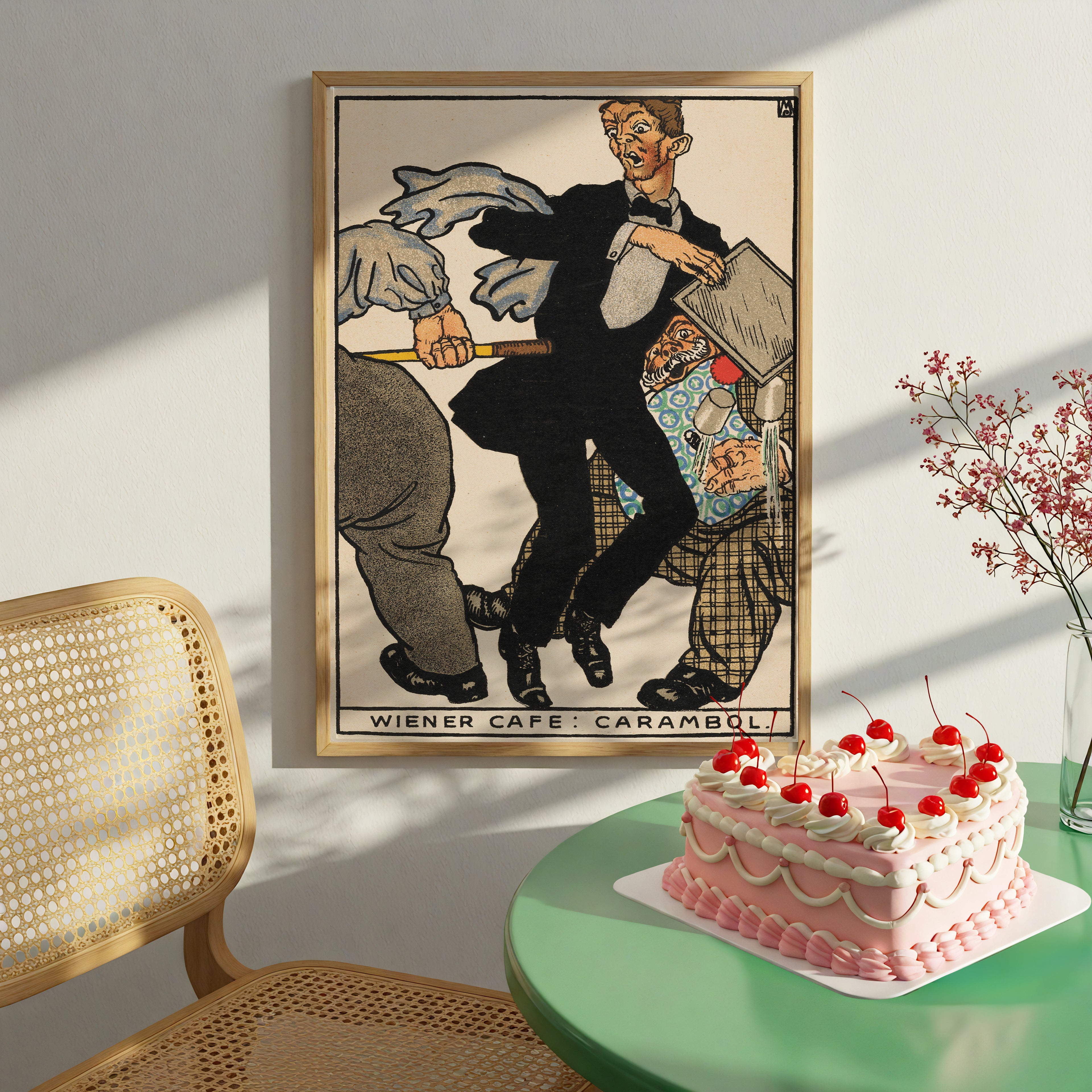 Viennese Café: Carambole (1911) by Moriz Jung