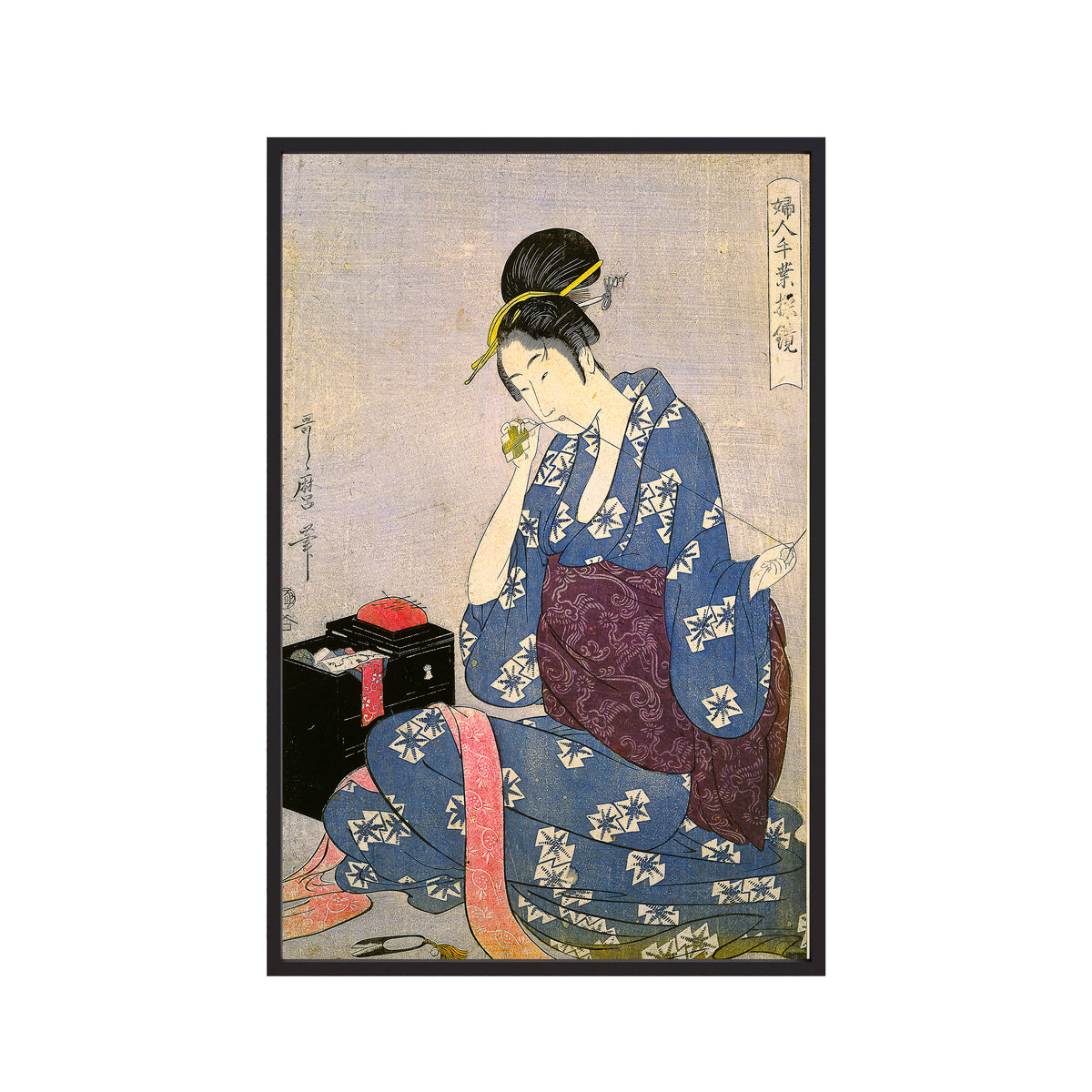 Needlework (c.1790s) by Kitagawa Utamaro
