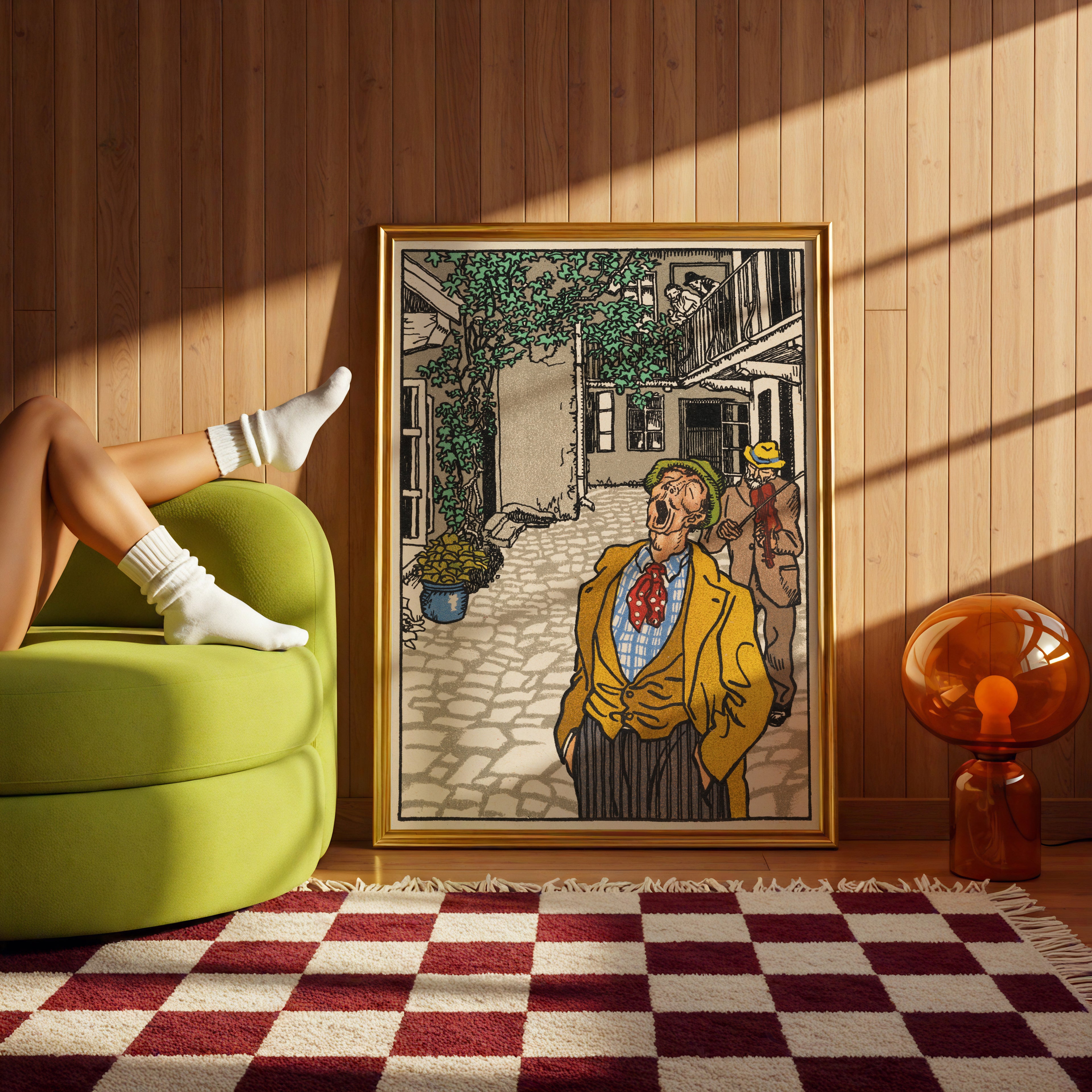 Singer in a Backyard (1911) by Moriz Jung