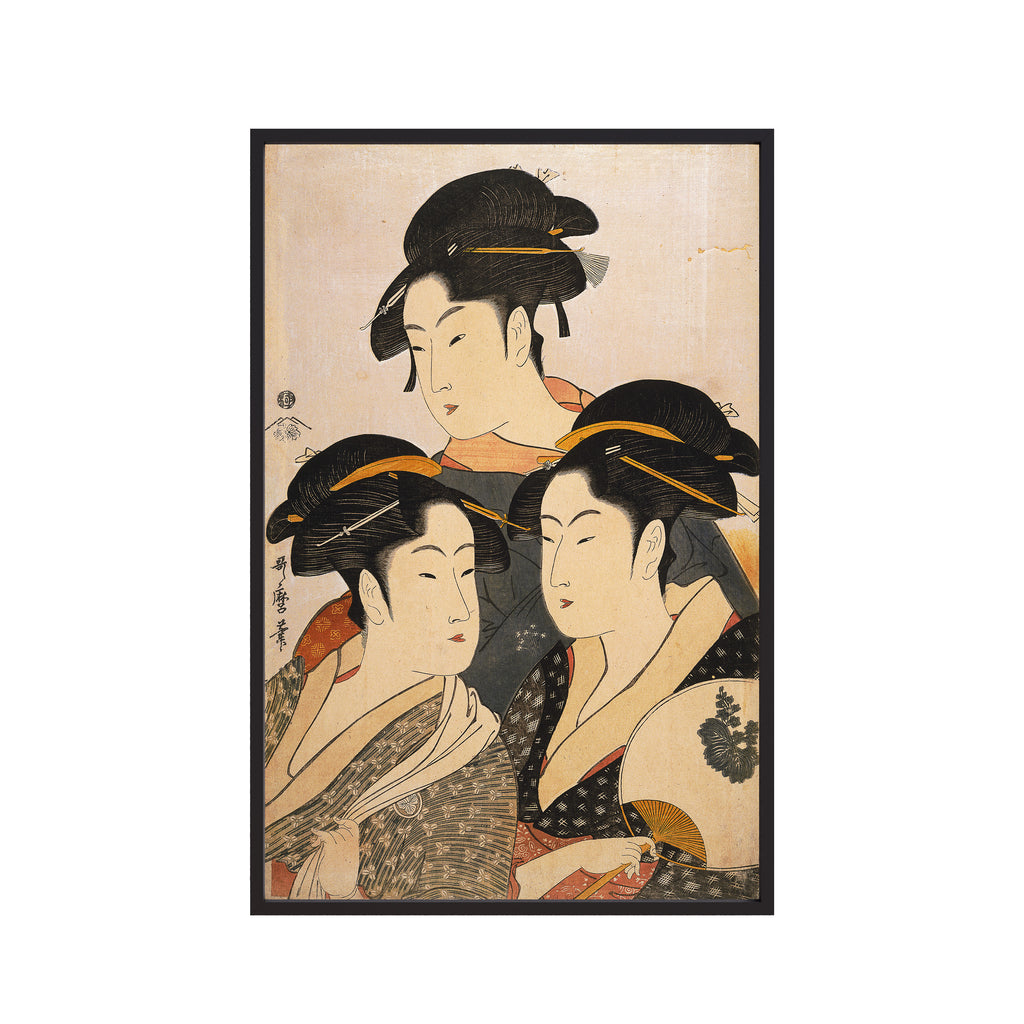 Three Beauties of the Present Day (c. 1793) by Kitagawa Utamaro