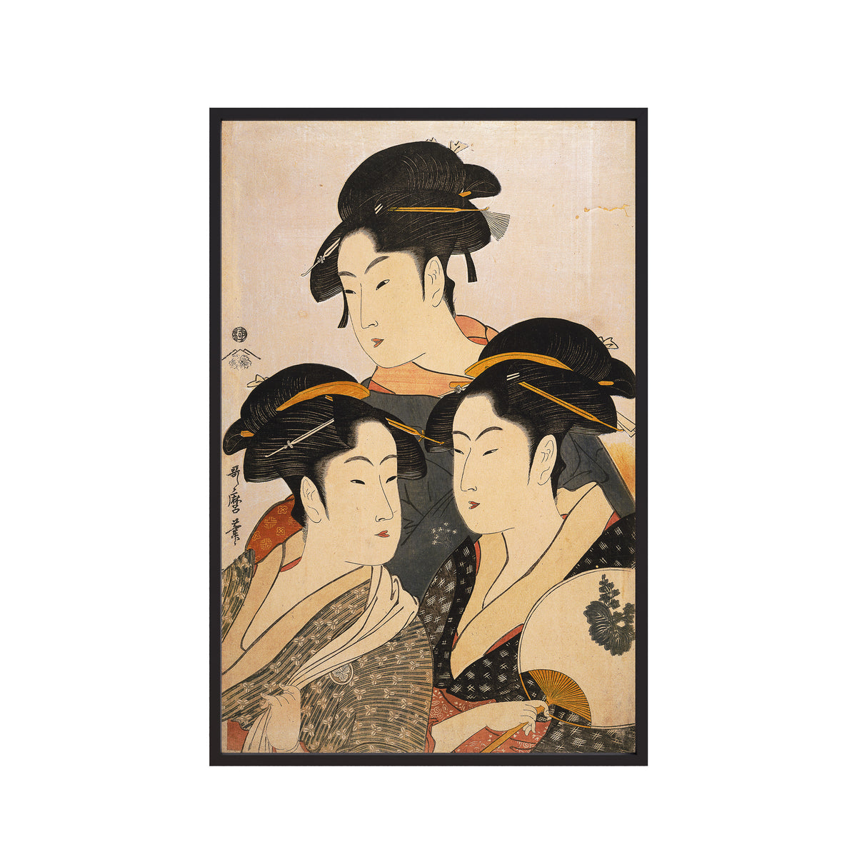 Three Beauties of the Present Day (c. 1793) by Kitagawa Utamaro