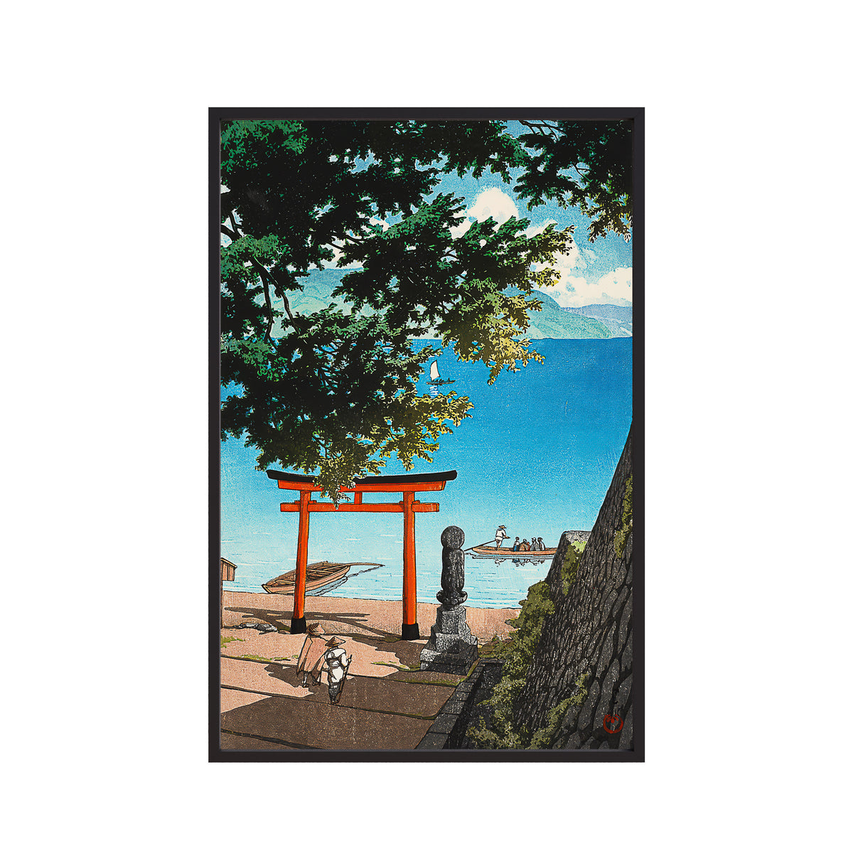 Chūzen-ji, Utagahama (1931) by Kawase Hasui