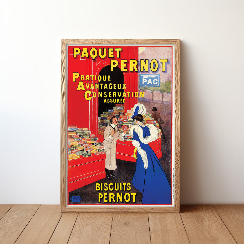 Paquet Pernot- The Biscuit Shop (1905) by Leonetto Cappiello