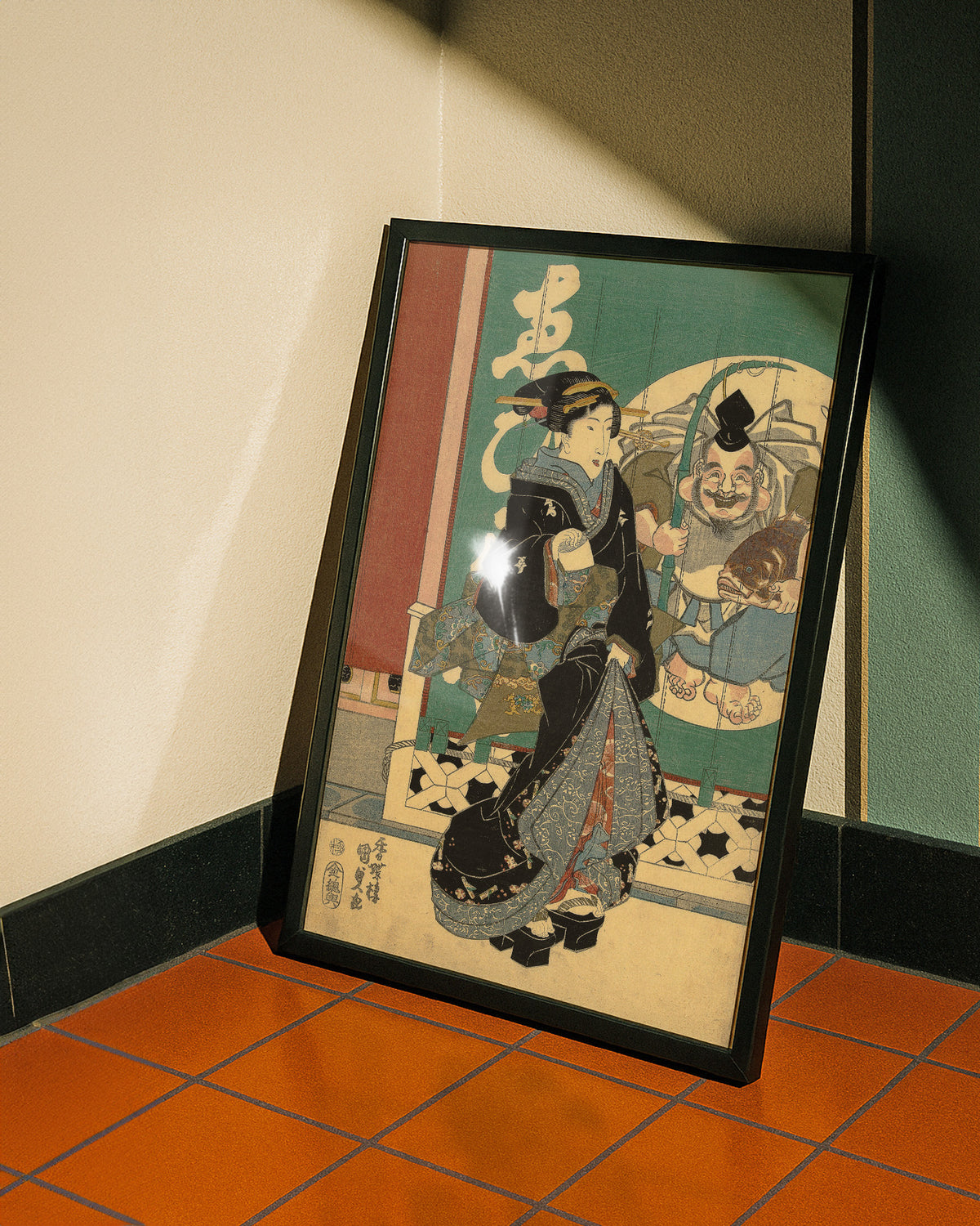 Woman at the Ebisuya Store (c. 1842) by Utagawa Kunisada
