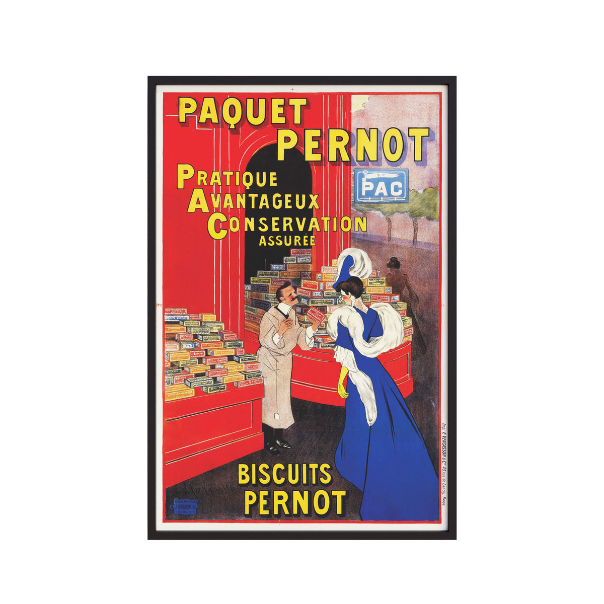 Paquet Pernot- The Biscuit Shop (1905) by Leonetto Cappiello