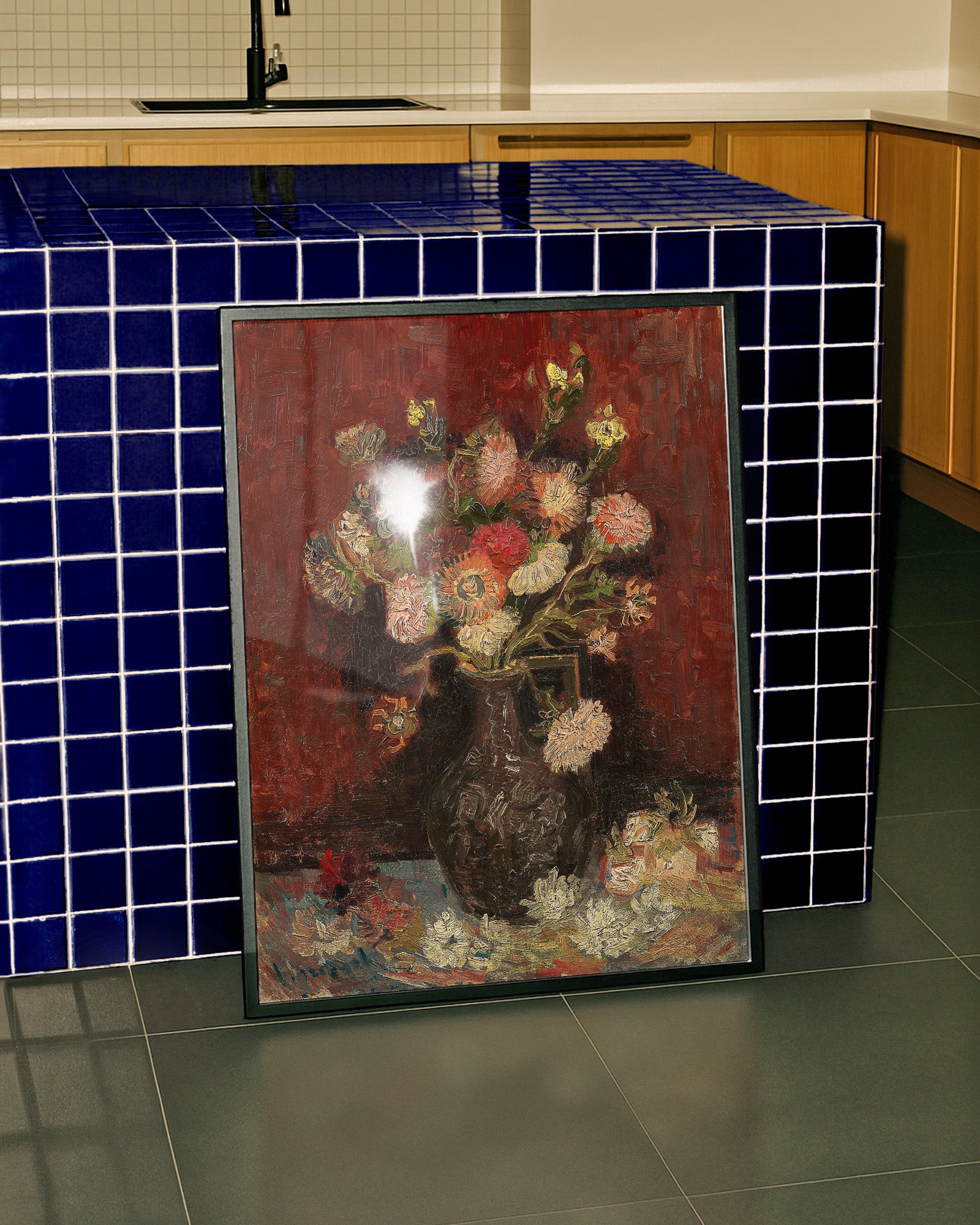 Vase with Chinese Asters and Gladioli (1886) by Vincent van Gogh