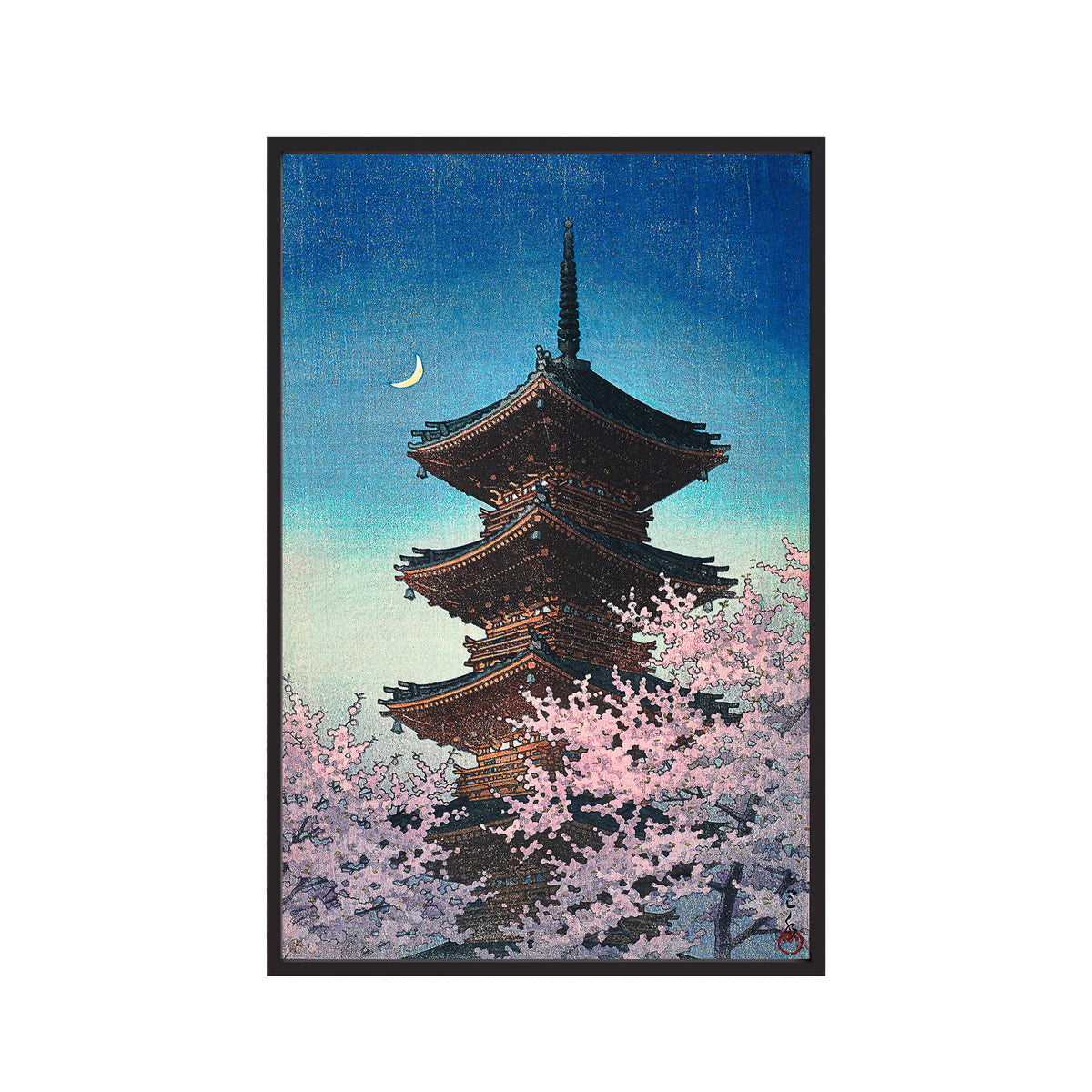 Spring Dusk at the Tōshō Shrine, Ueno (1948) by Kawase Hasui