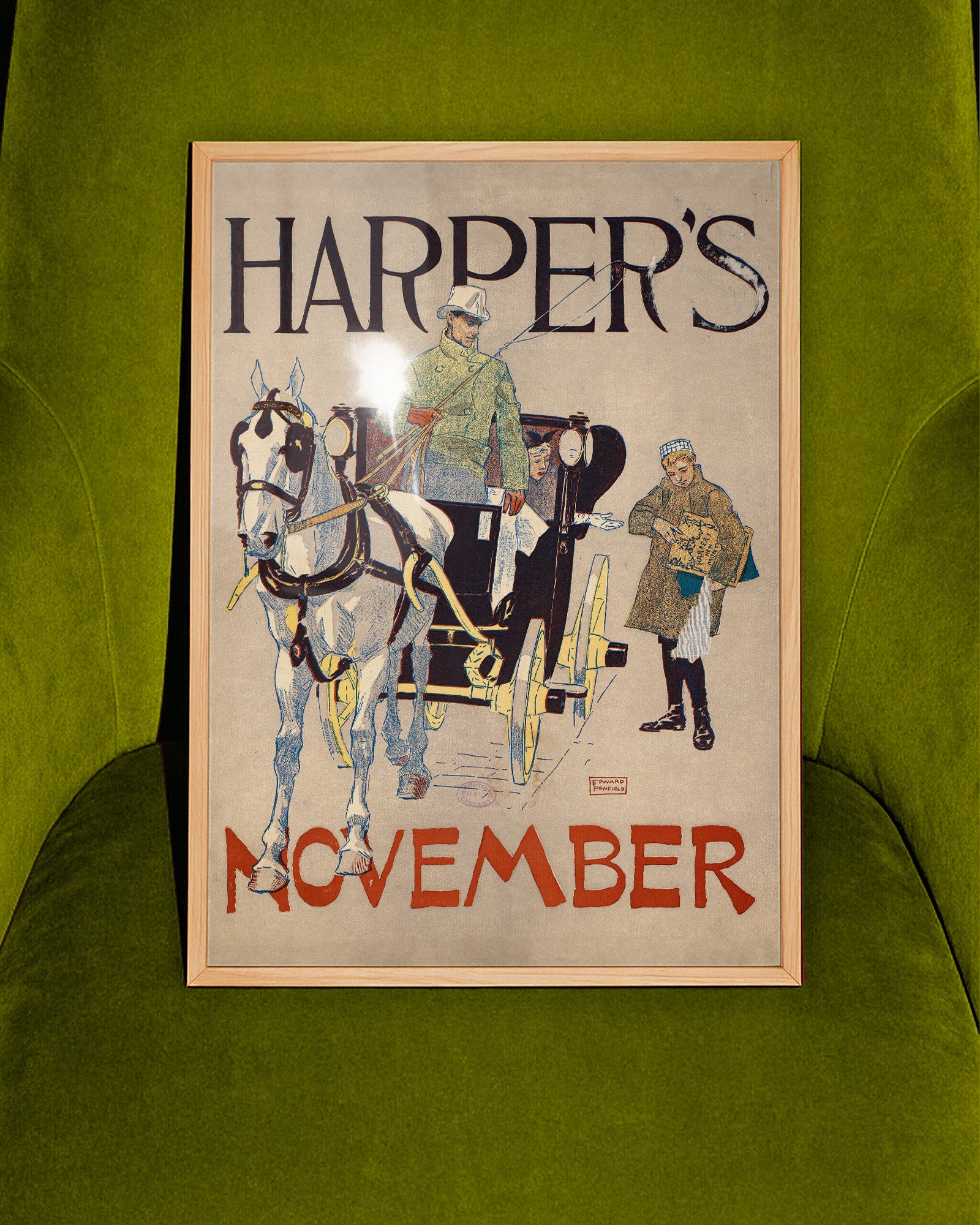 Harper’s November (1893) by Edward Penfield