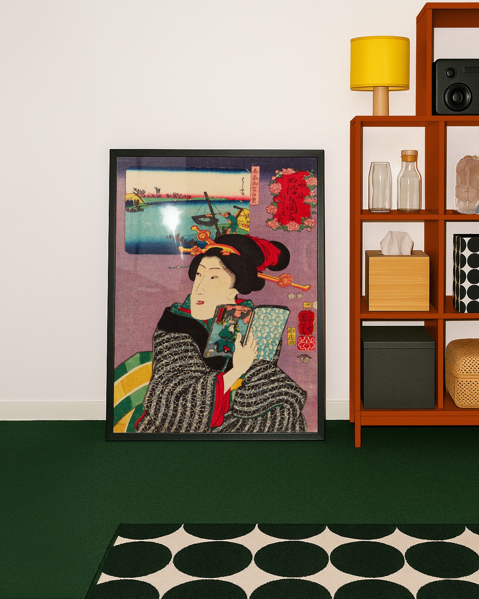 Landscapes and Beauties- Feeling Like Reading the Next Volume (1800s) by Utagawa Kuniyoshi