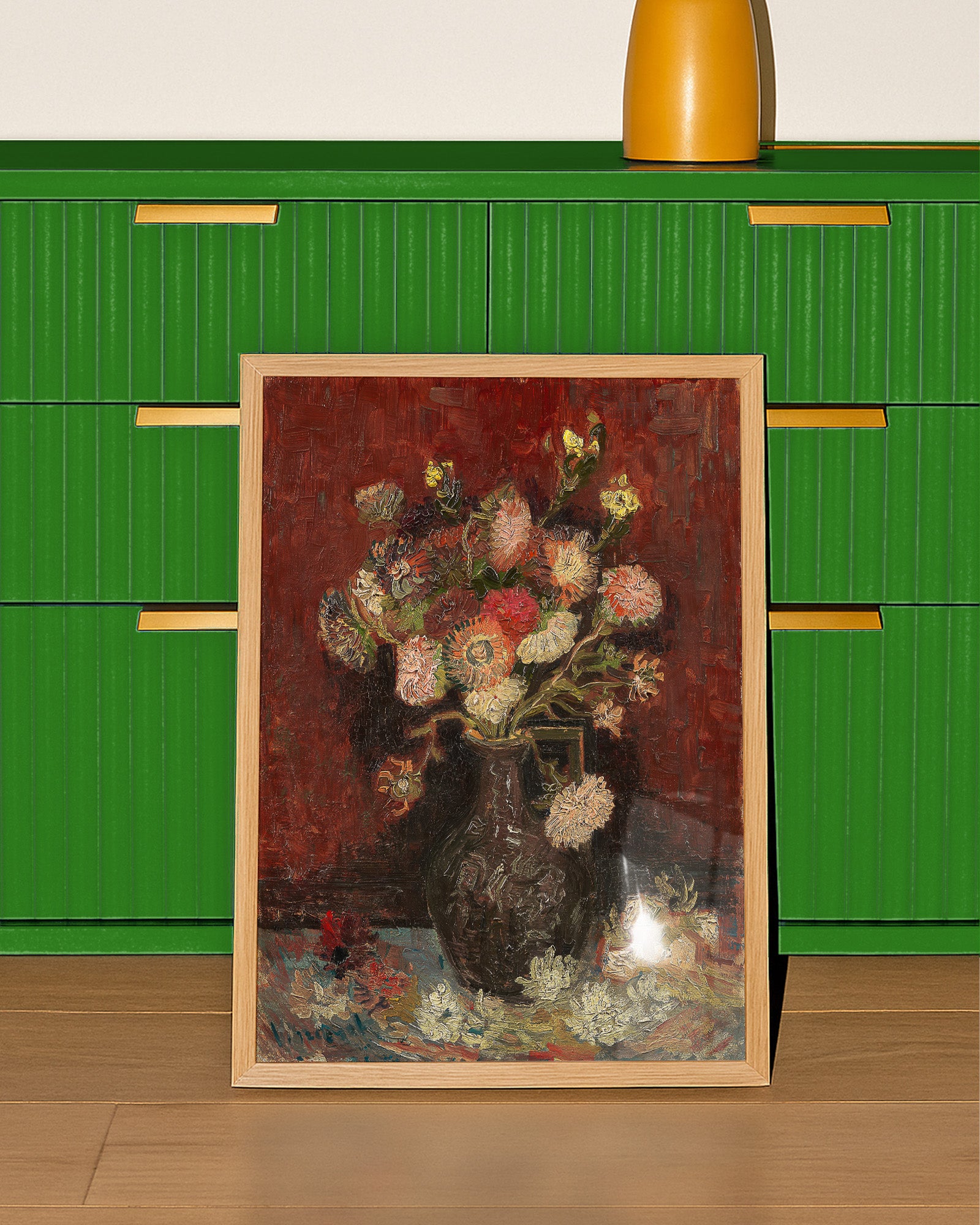 Vase with Chinese Asters and Gladioli (1886) by Vincent van Gogh