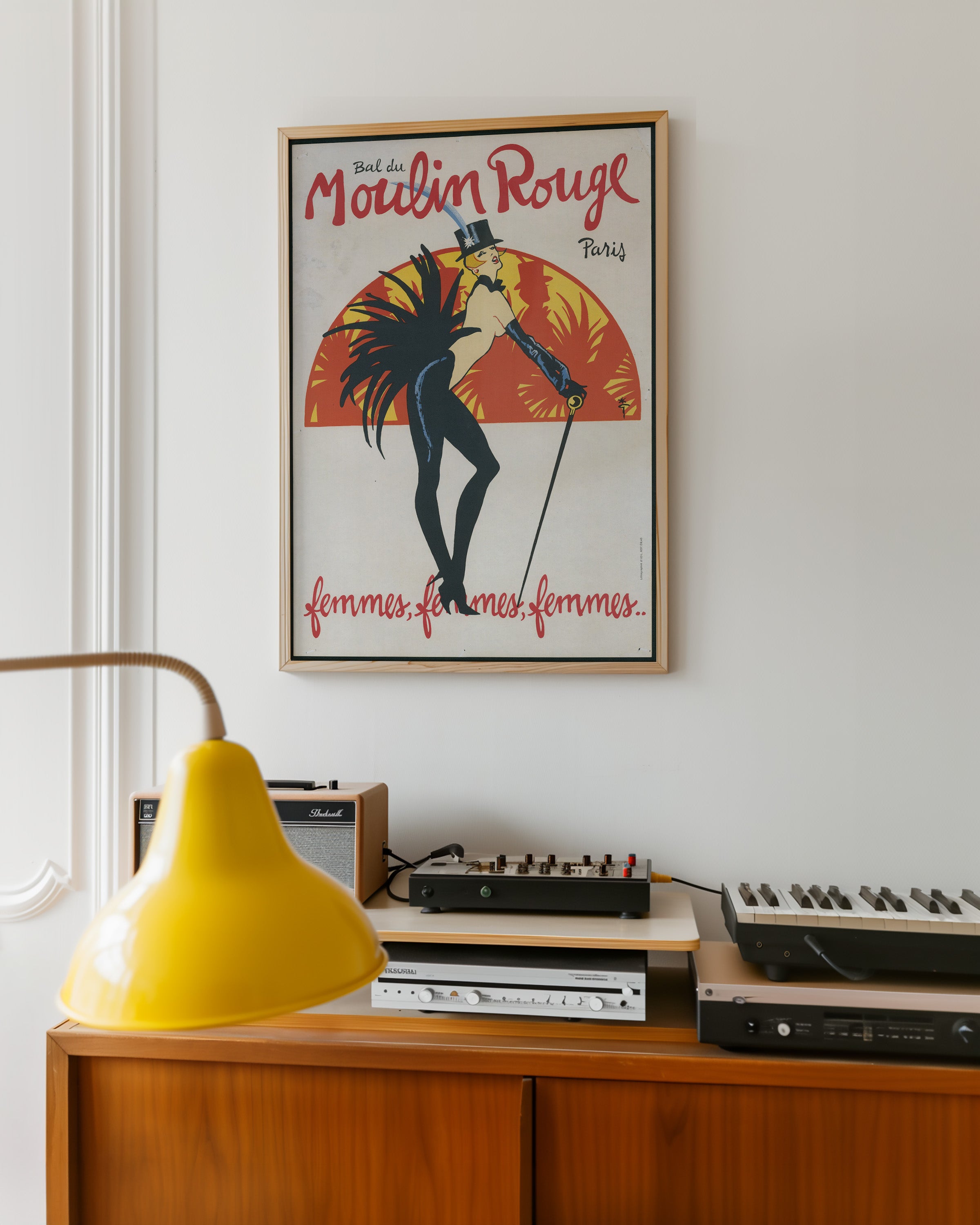 Bal du Moulin Rouge – Cabaret Poster by René Gruau (1950s)