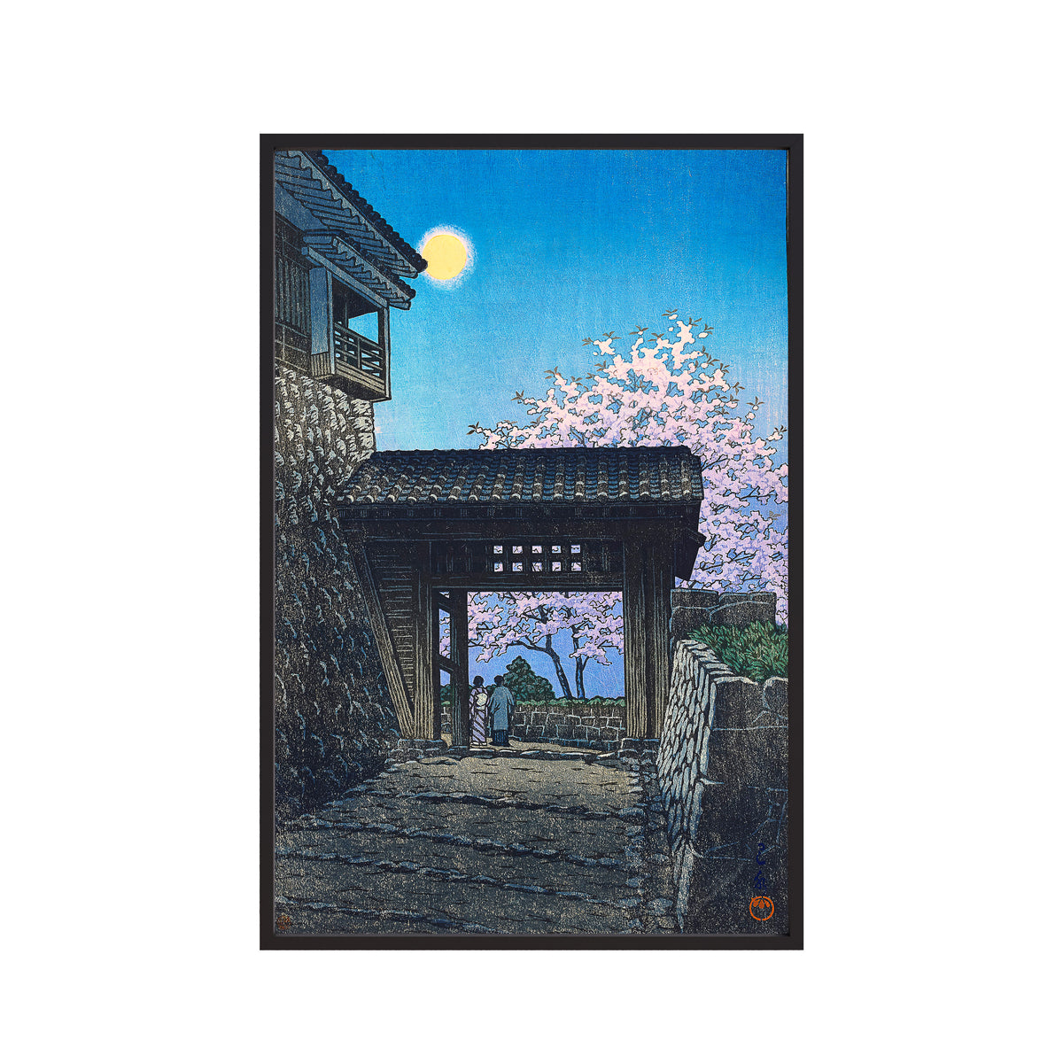 Full Moon over Matsuyama Castle (1953) by Kawase Hasui