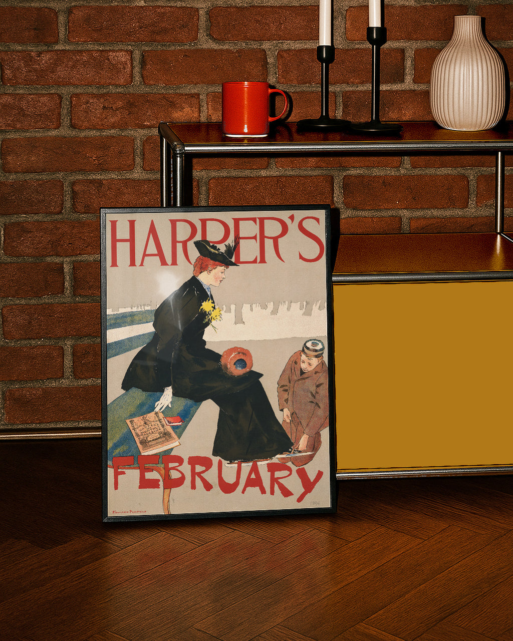 Harper’s February (1894) by Edward Penfield