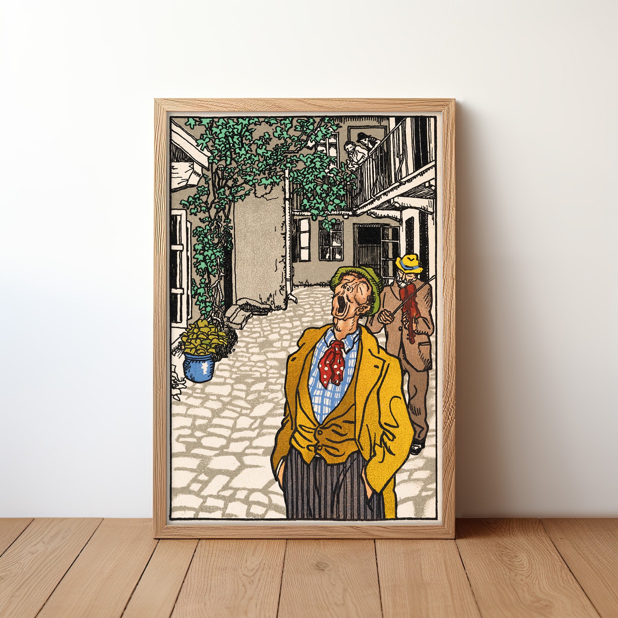 Singer in a Backyard (1911) by Moriz Jung