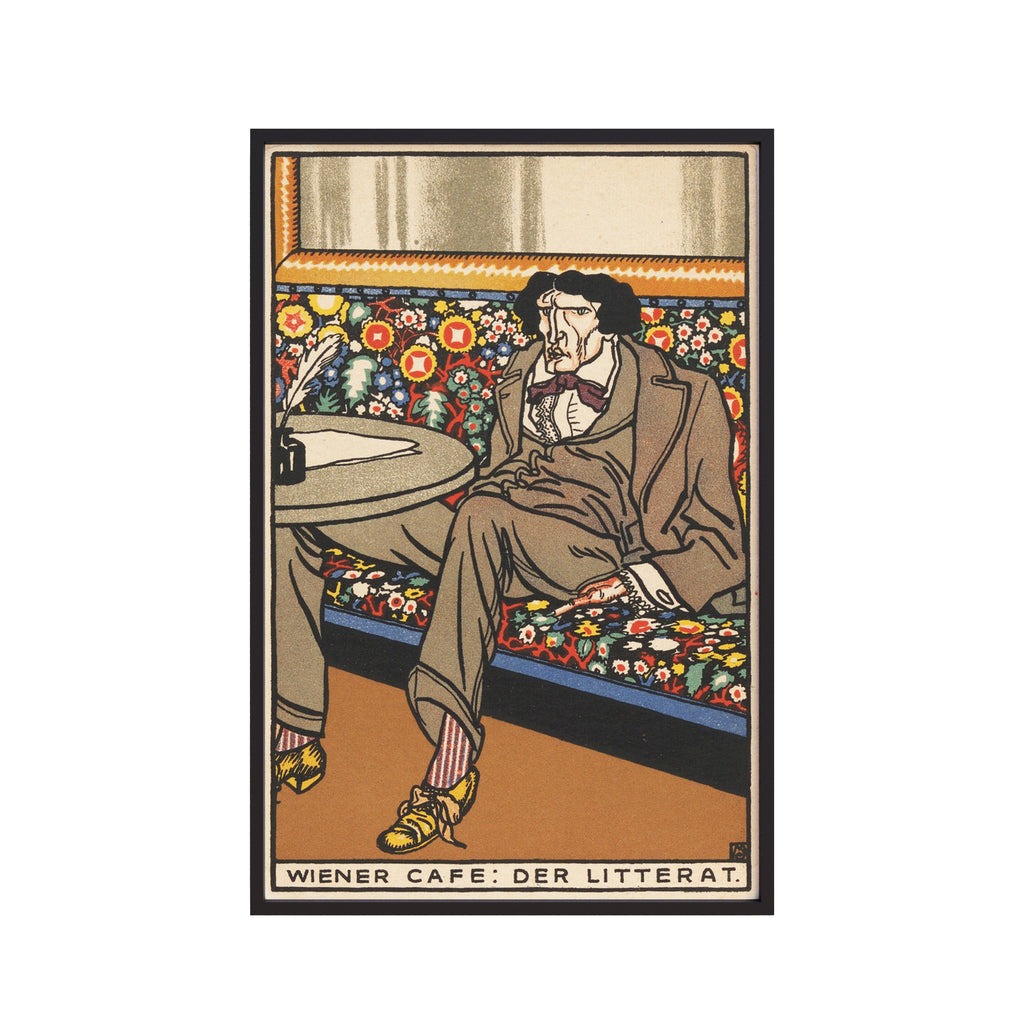 Viennese Café: The Man of Letters (1911) by Moriz Jung