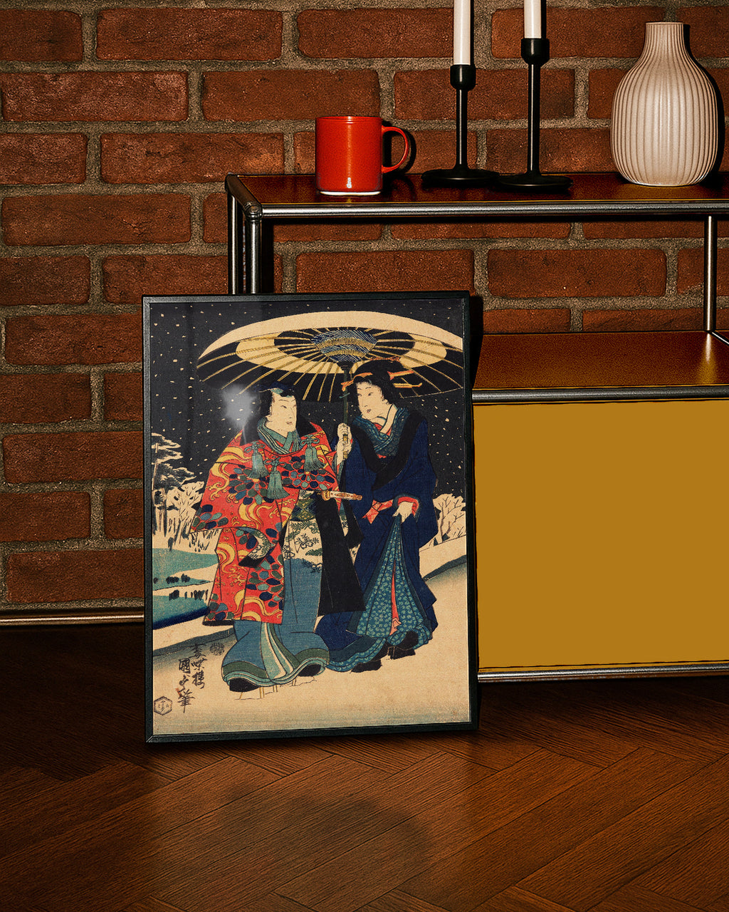 Snow Scene (1800s) by Utagawa Kunisada
