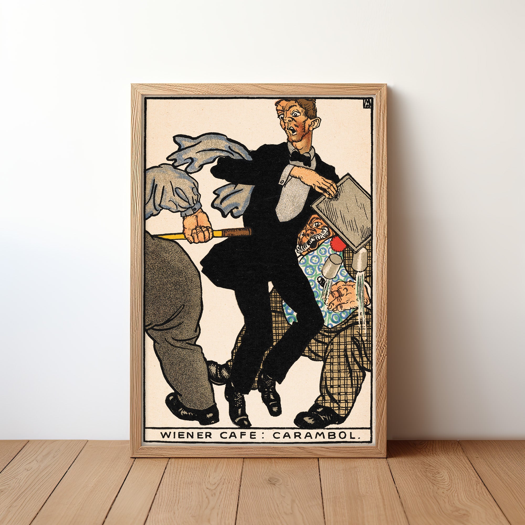 Viennese Café: Carambole (1911) by Moriz Jung