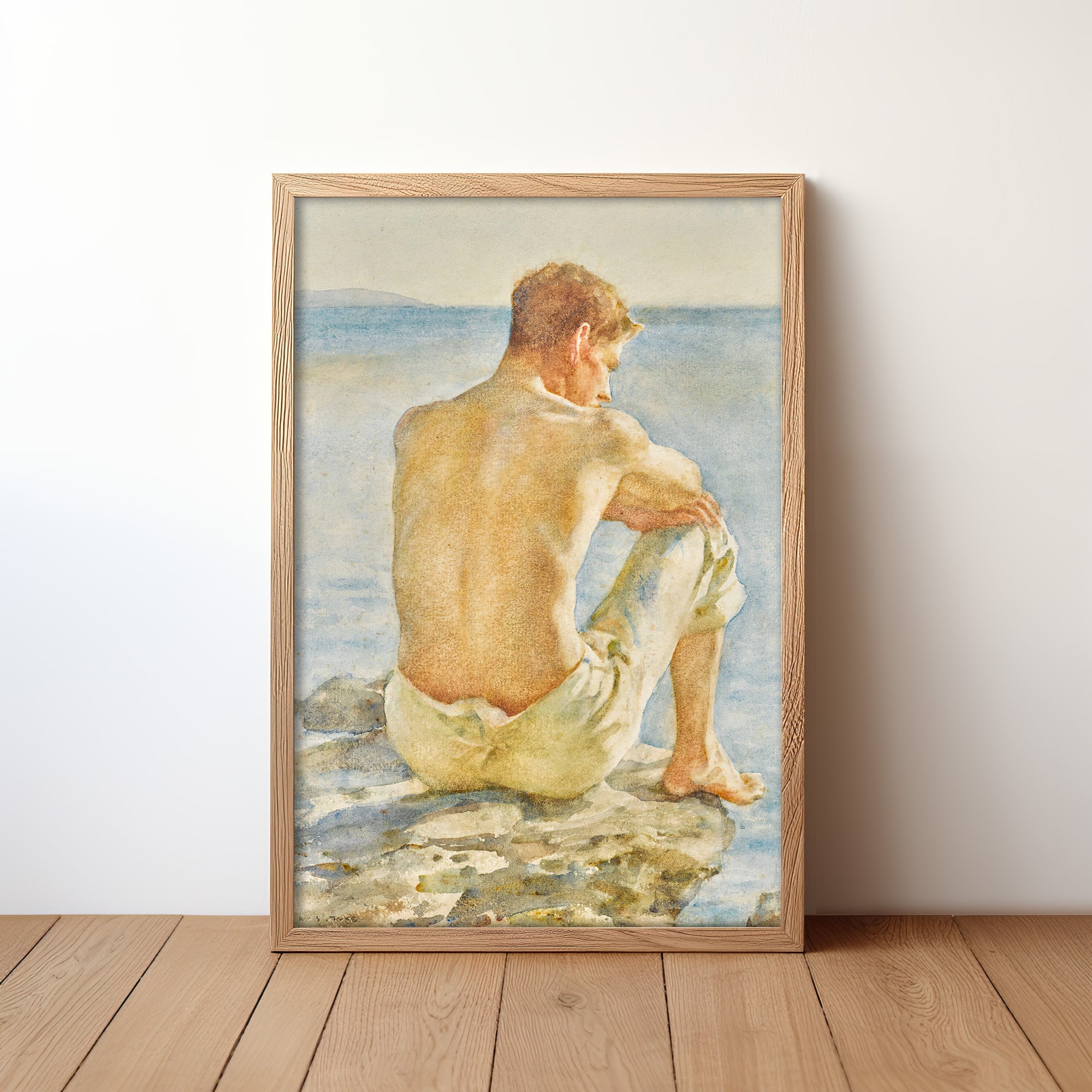 Watching the Sea (1900s) by Henry Scott Tuke