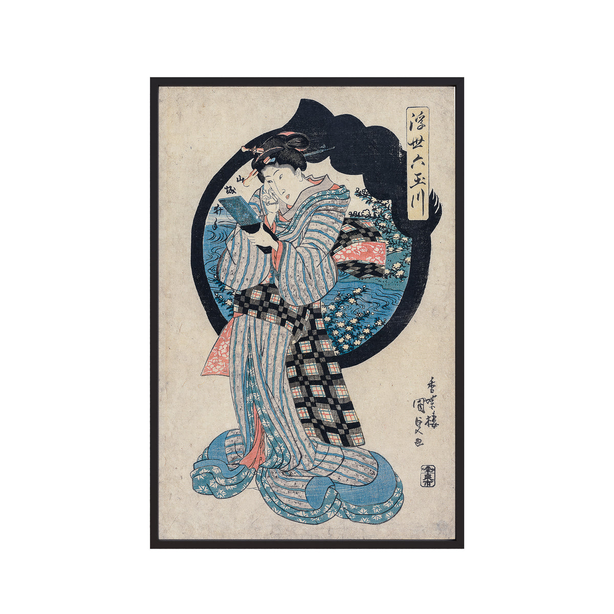 Woman with a Hand Mirror (c. 1930s) by Utagawa Kunisada