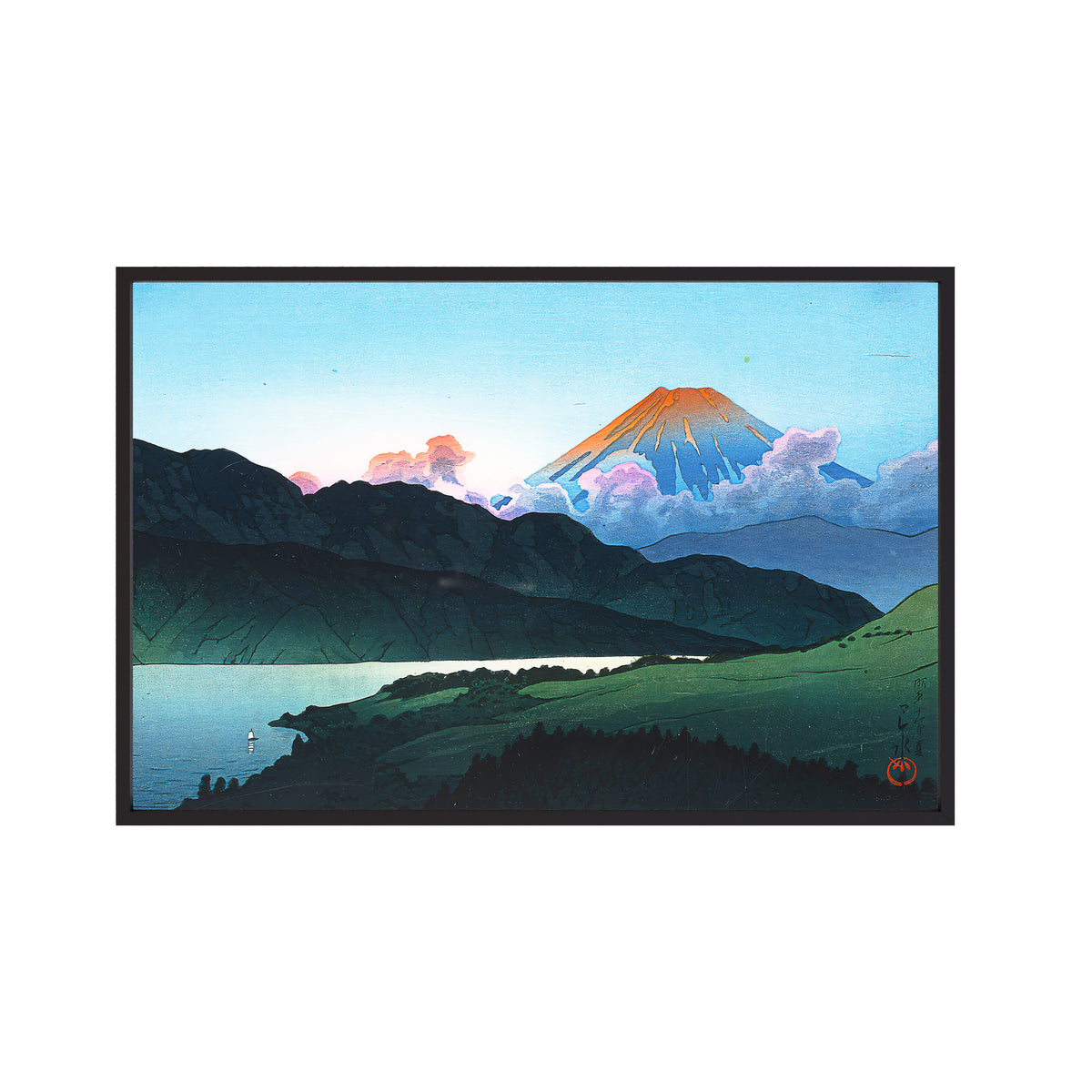 Evening of Mount Fuji from Lake Ashino-ko (1935) by Kawase Hasui