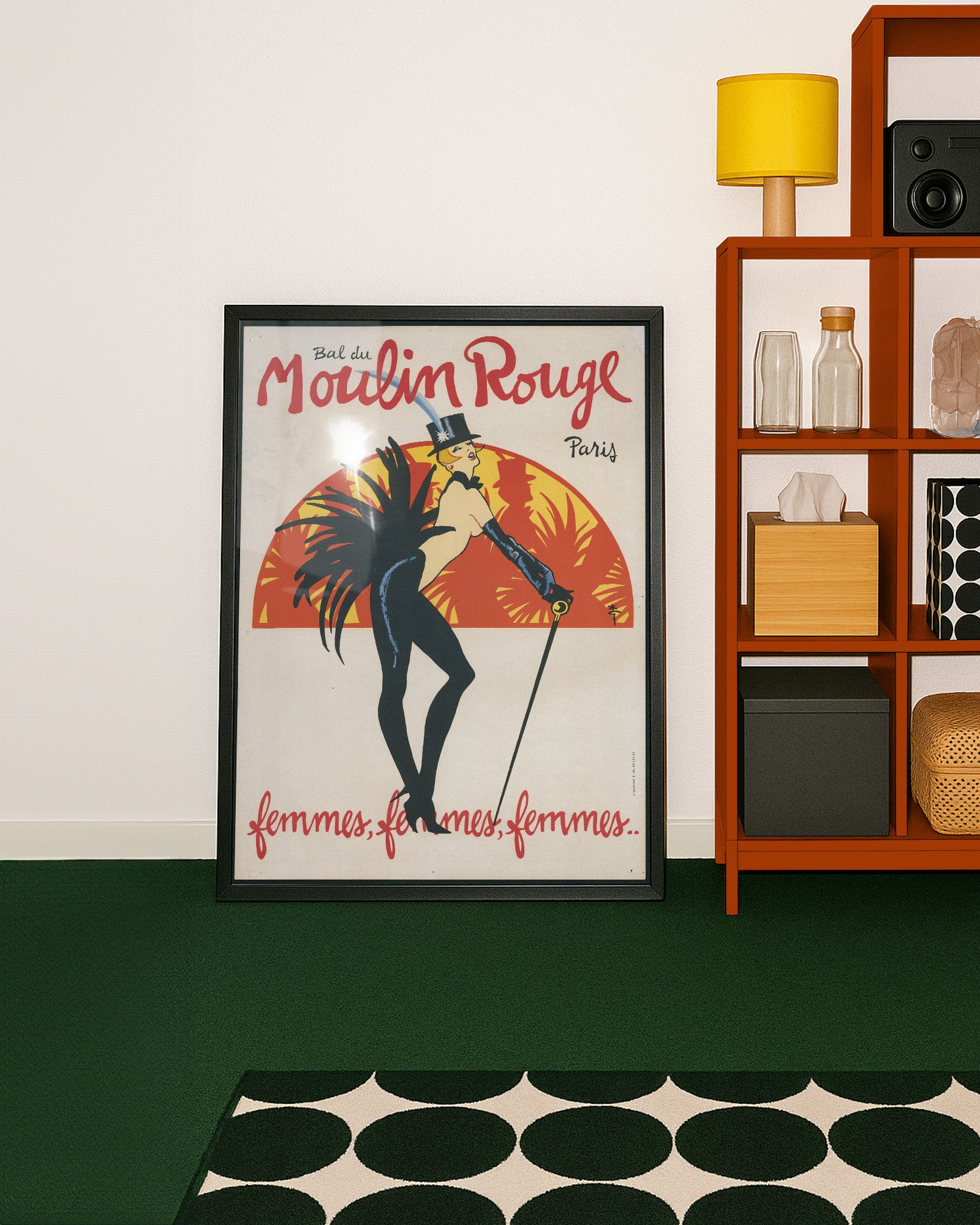 Bal du Moulin Rouge – Cabaret Poster by René Gruau (1950s)