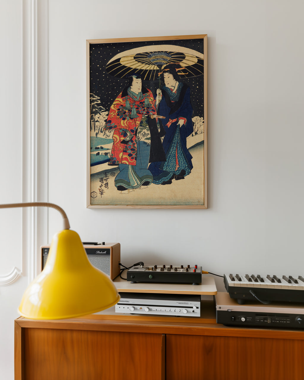 Snow Scene (1800s) by Utagawa Kunisada