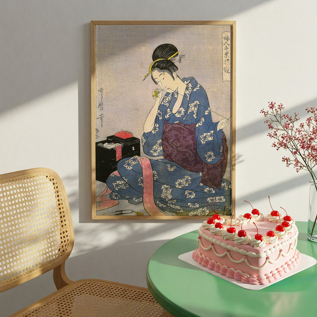 Needlework (c.1790s) by Kitagawa Utamaro