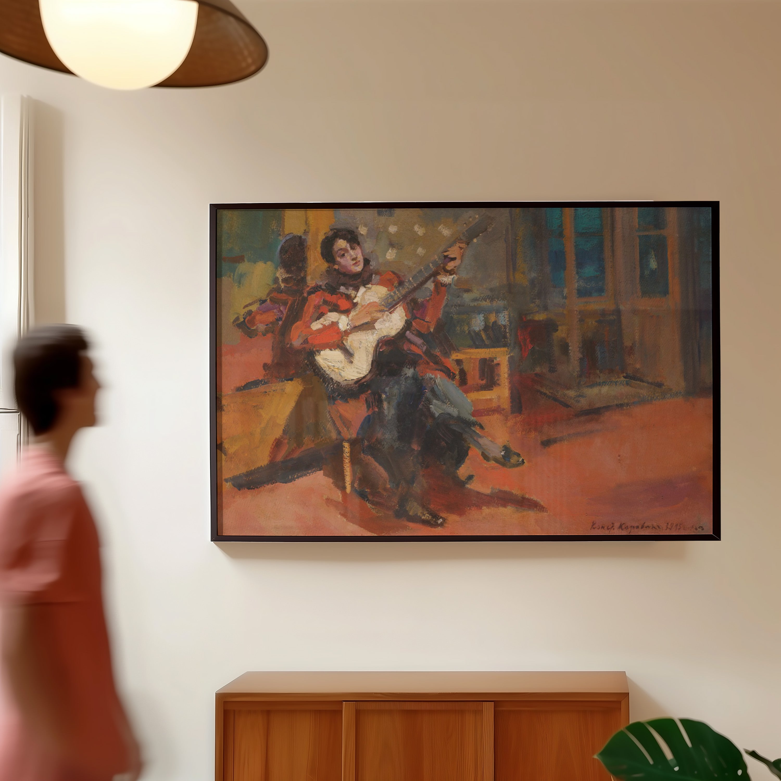 The Guitar Player (1915) by Konstantin Korovin