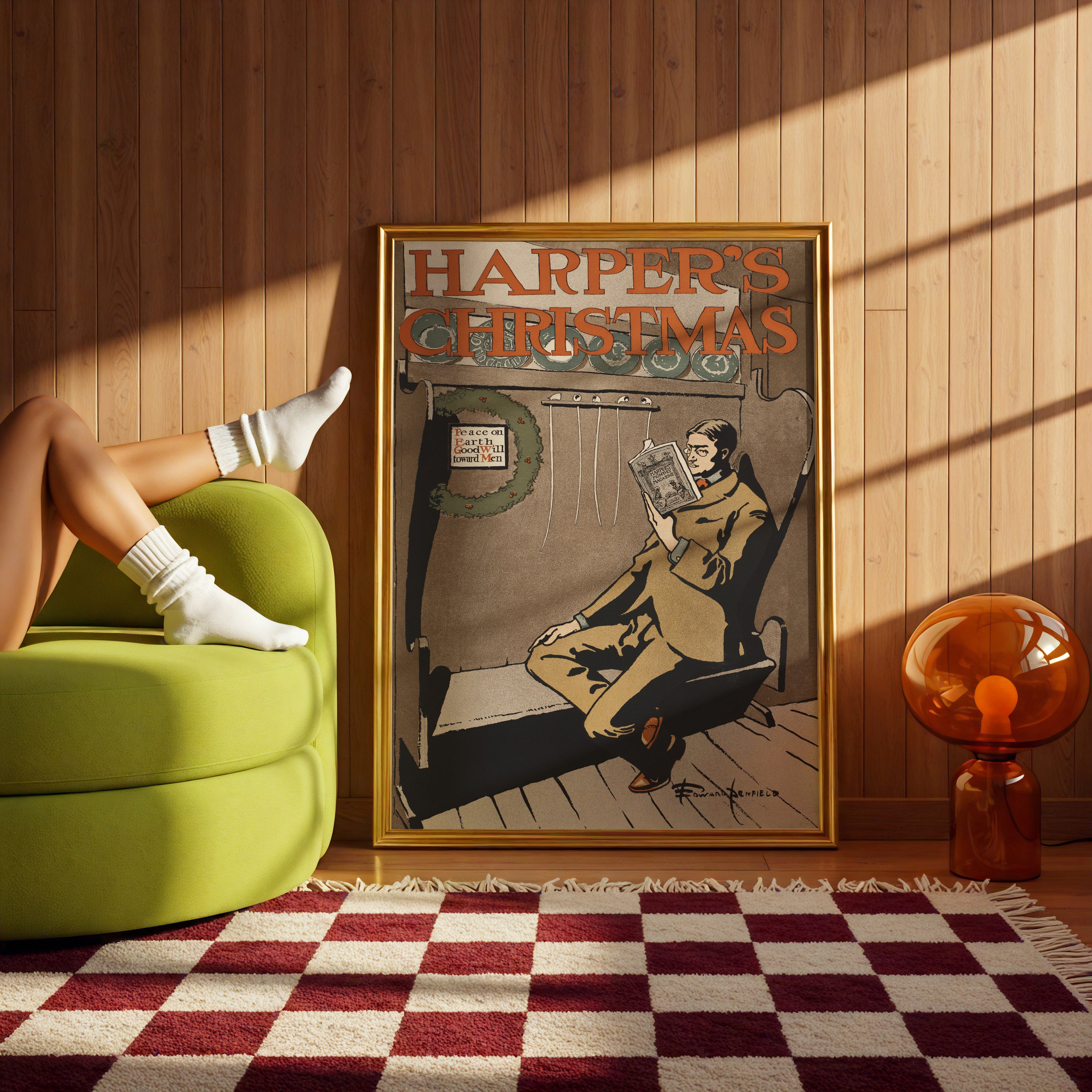 Harper’s Christmas (1897) by Edward Penfield