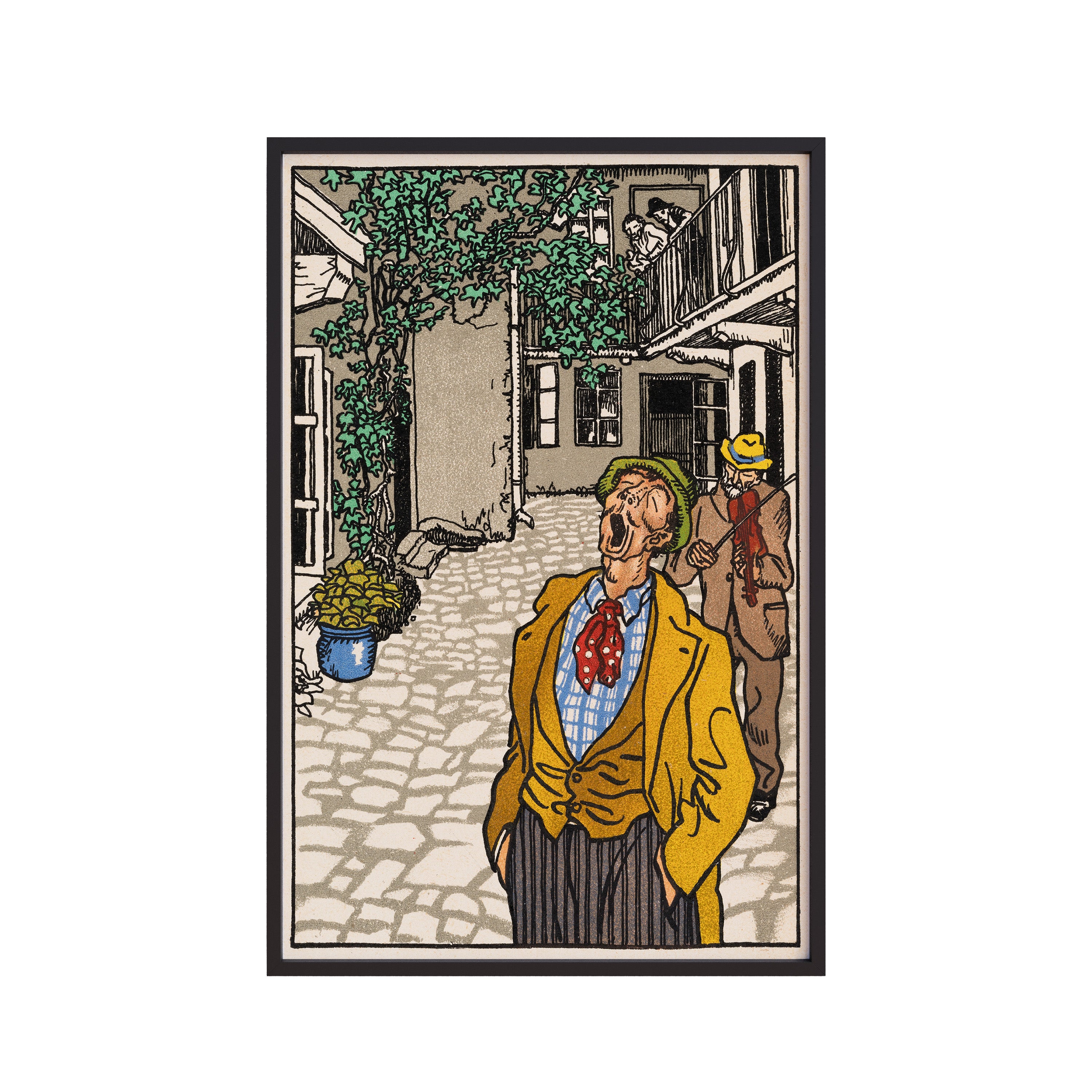 Singer in a Backyard (1911) by Moriz Jung