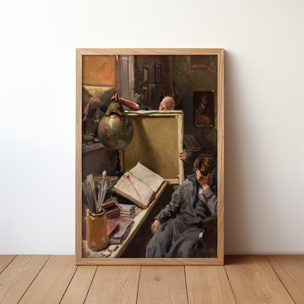 Scene in the Painter’s Studio (1920s) by Józef Rapacki