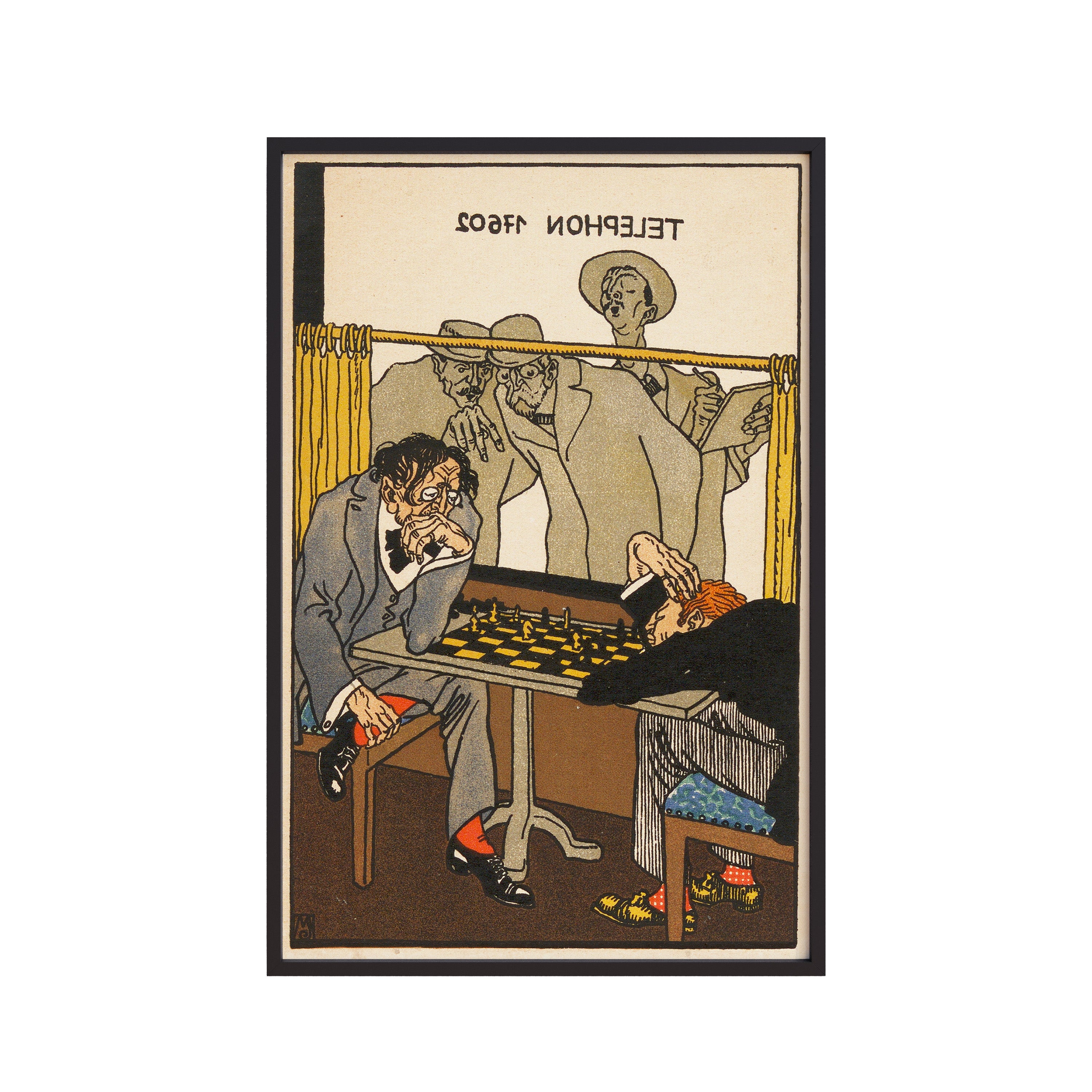 Viennese Café: The Chess Players  (1911) by Moriz Jung