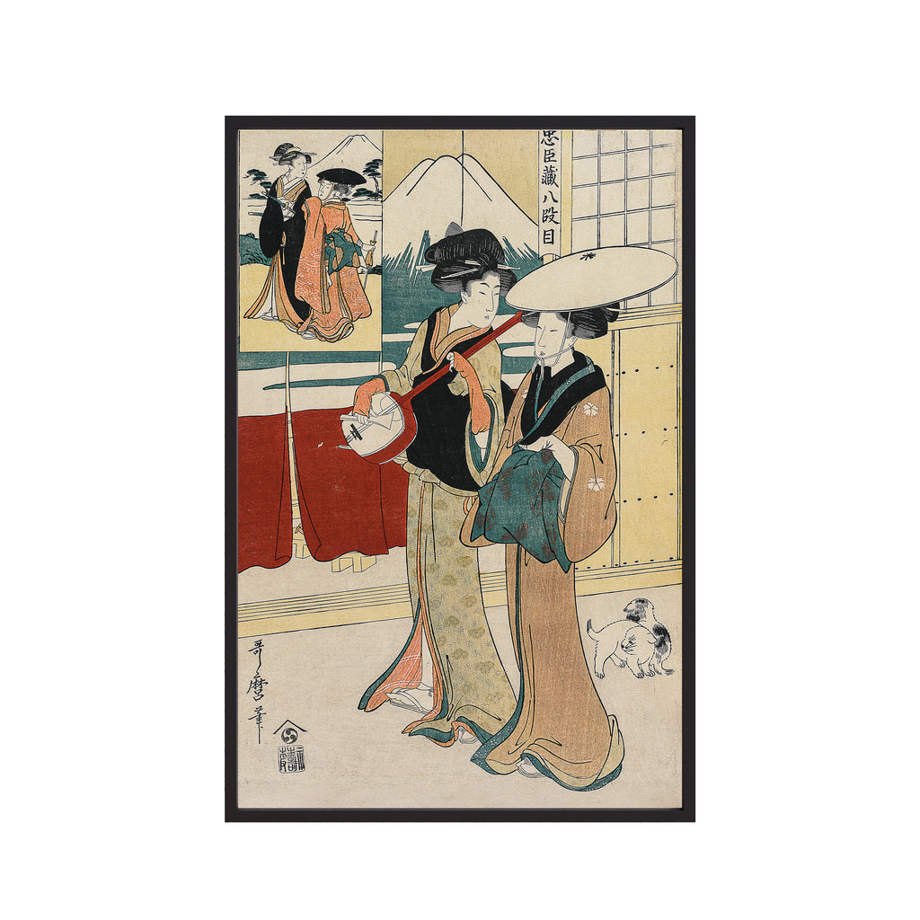 Two Tori-oi, or Itinerant Women Musicians by Kitagawa Utamaro