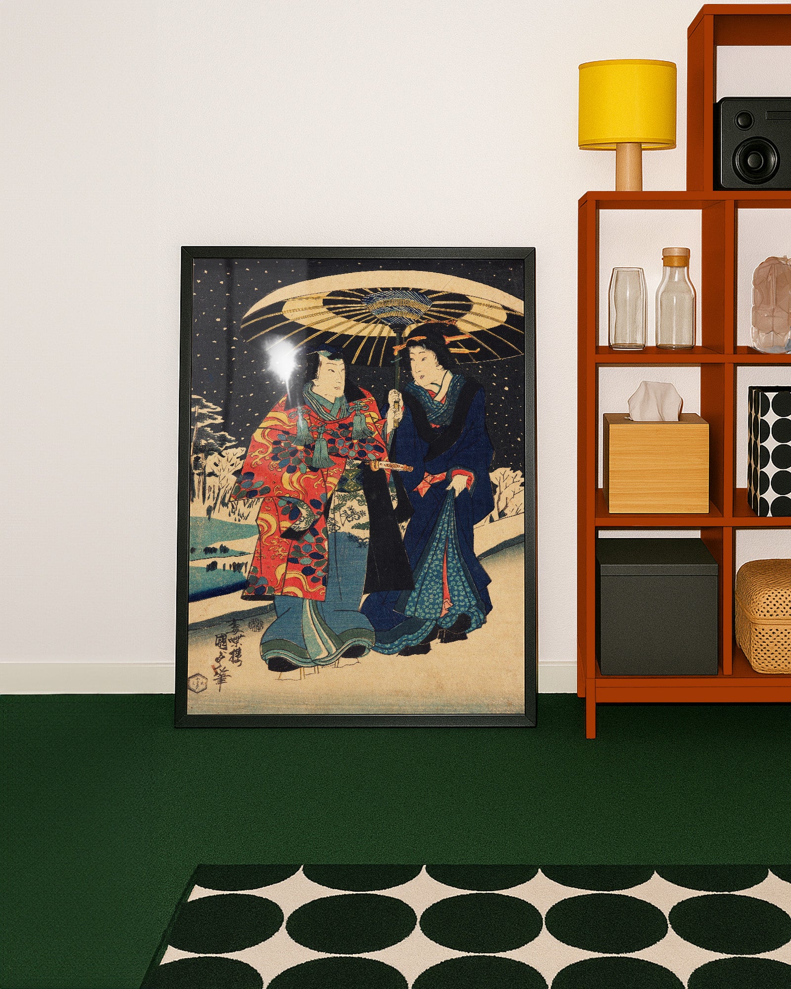 Snow Scene (1800s) by Utagawa Kunisada