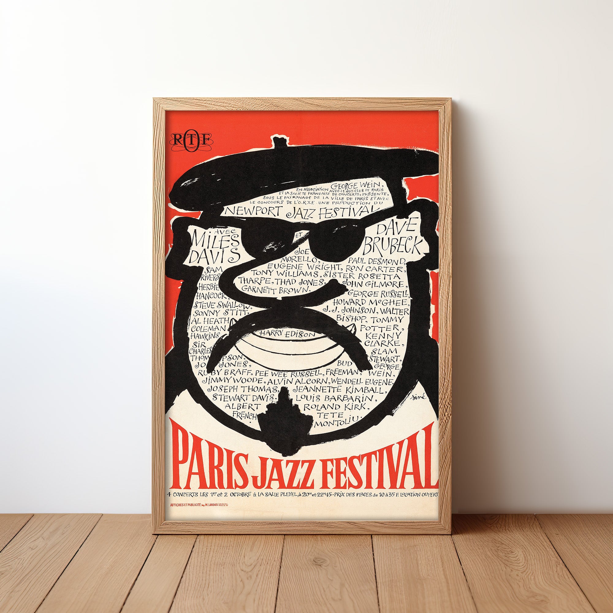 Paris Jazz Festival 1964 Vintage Music Poster | Art Print & Framed