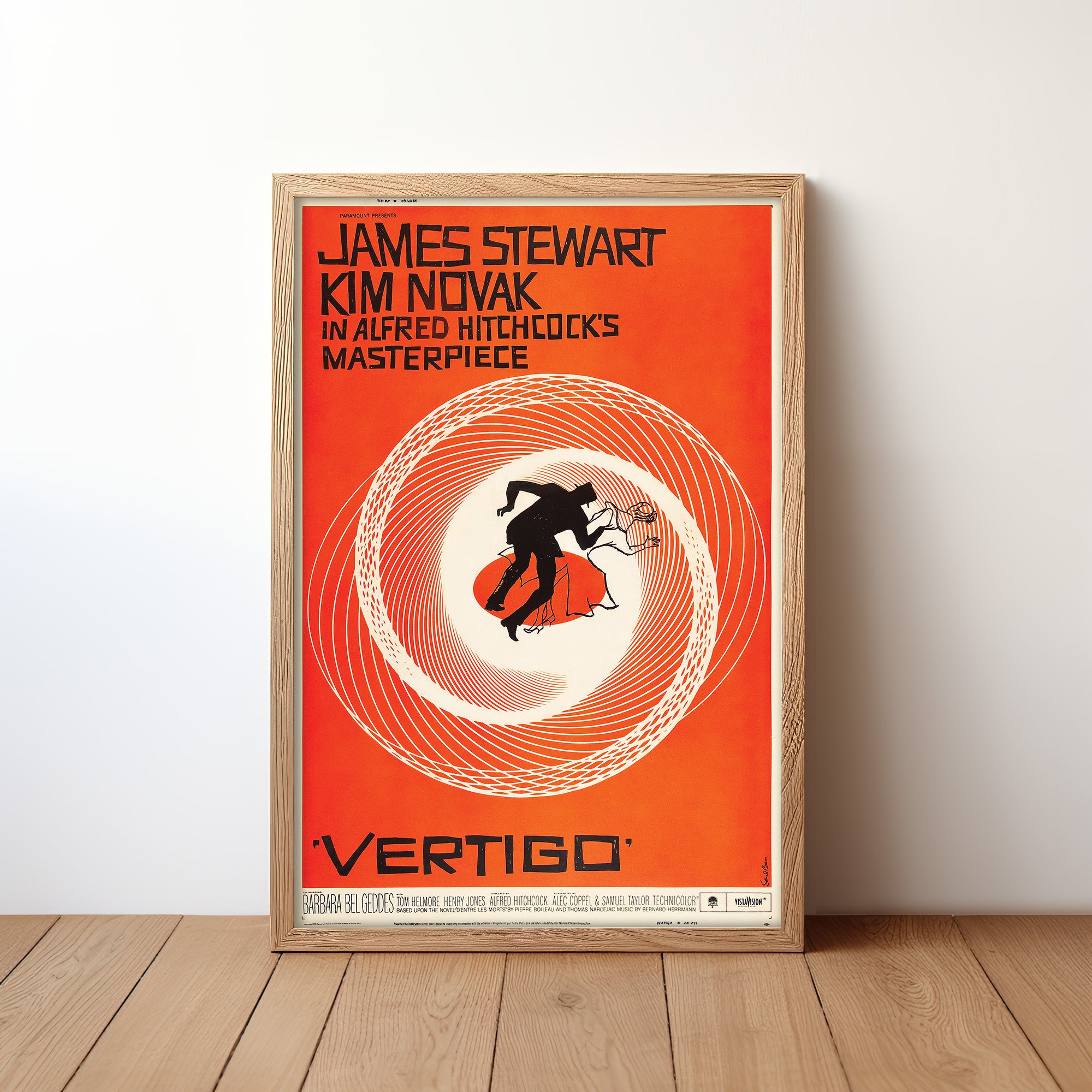 Vertigo Theatrical Release Poster (1958) by Saul Bass