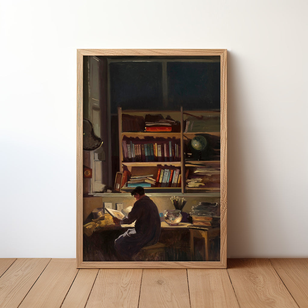 In the library (1928) by Józef Rapacki
