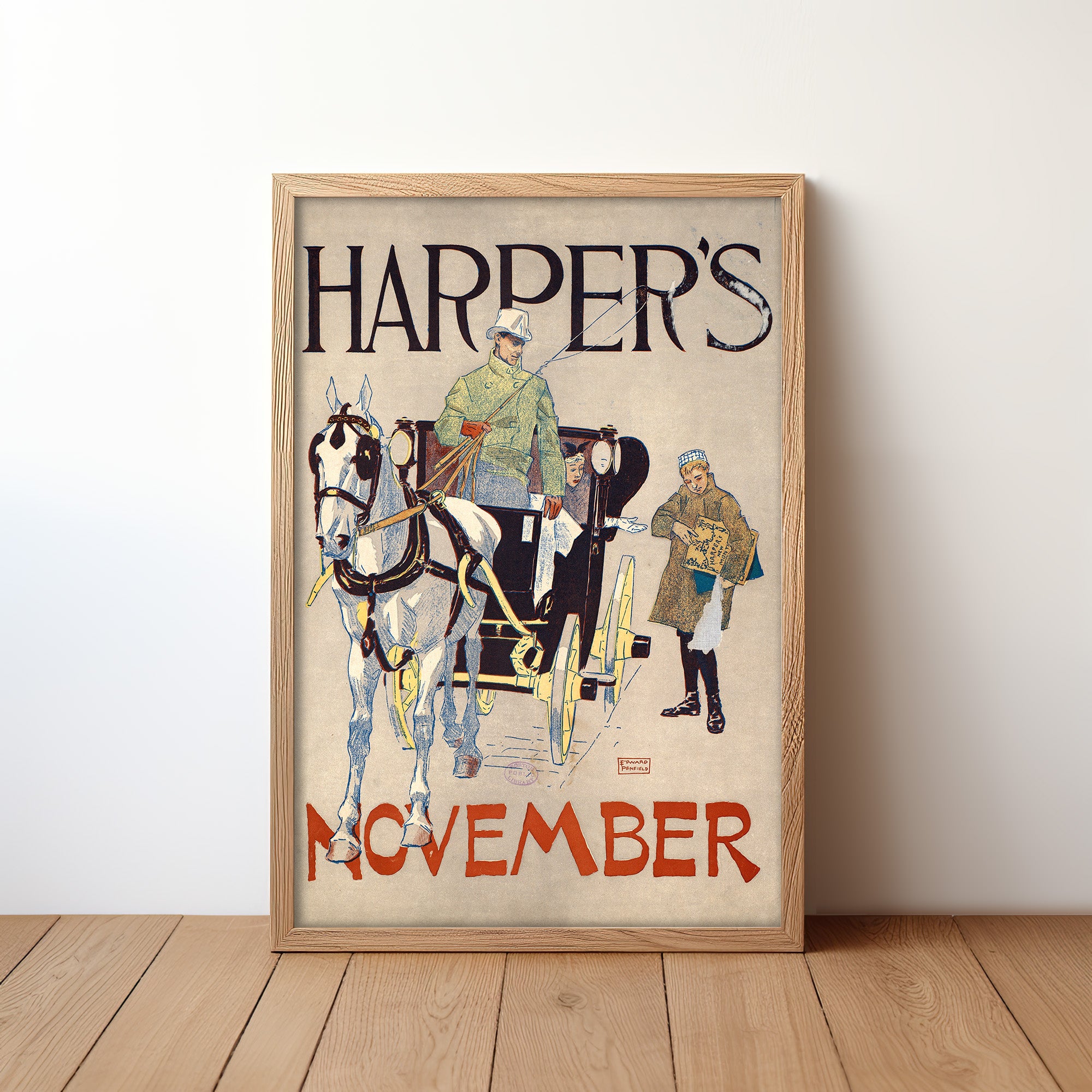 Harper’s November (1893) by Edward Penfield